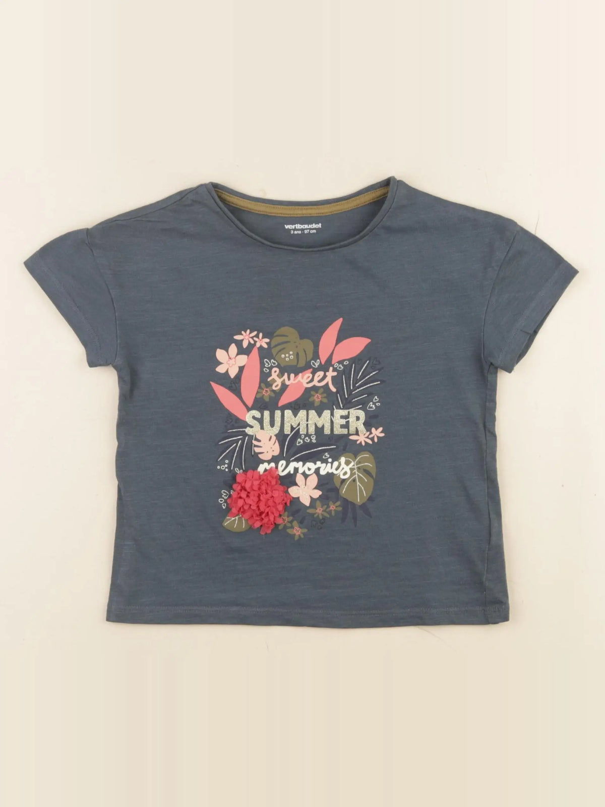Vertbaudet - tee-shirt multicolore - 3 ans
