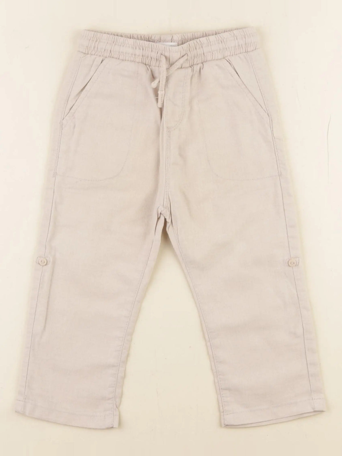 Vertbaudet - pantalon beige - 24 mois