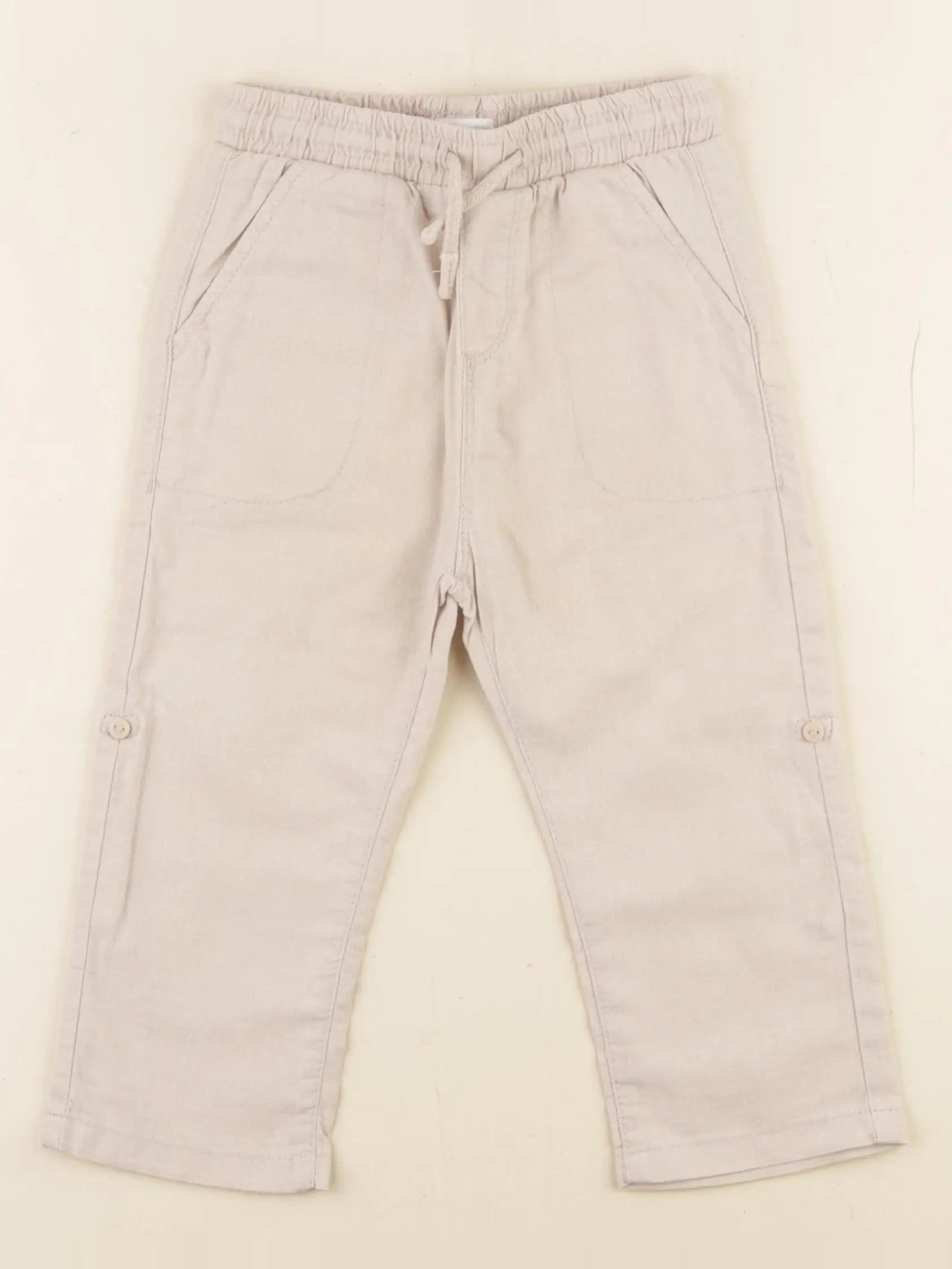 Vertbaudet - pantalon beige - 24 mois