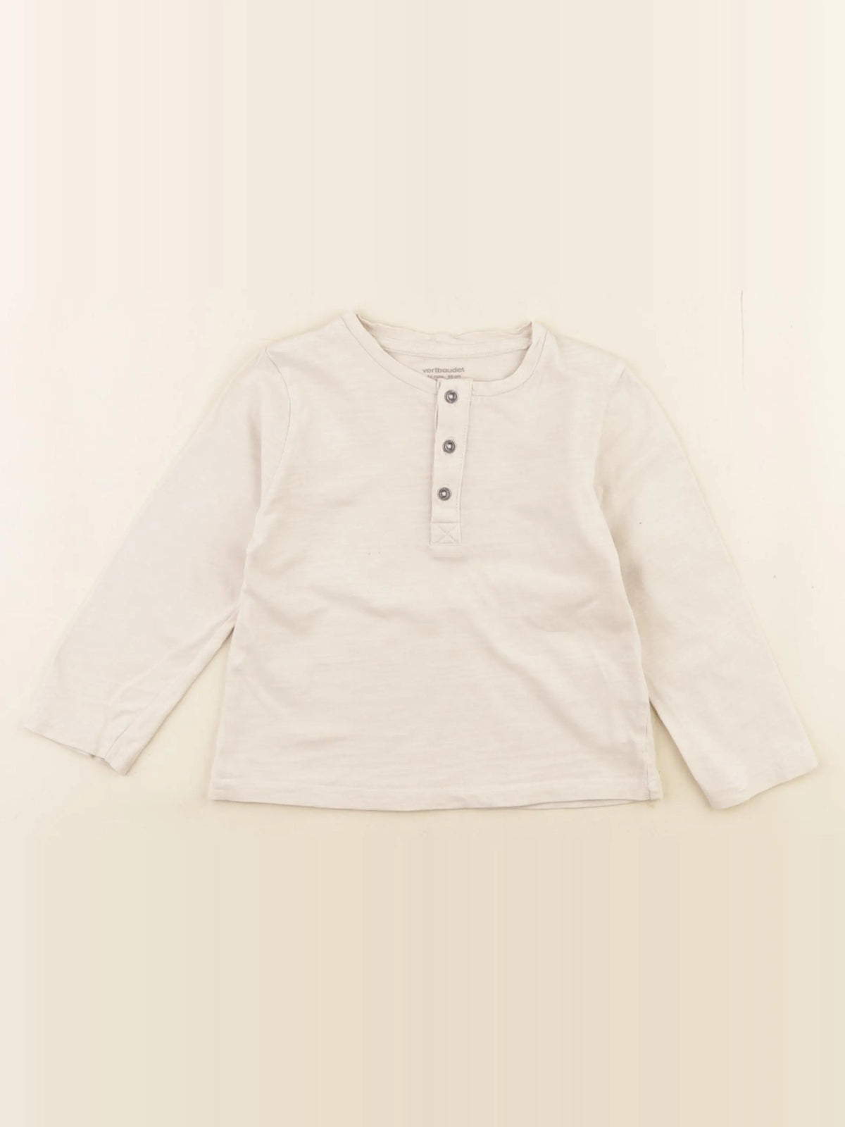 Vertbaudet - tee-shirt beige - 24 mois