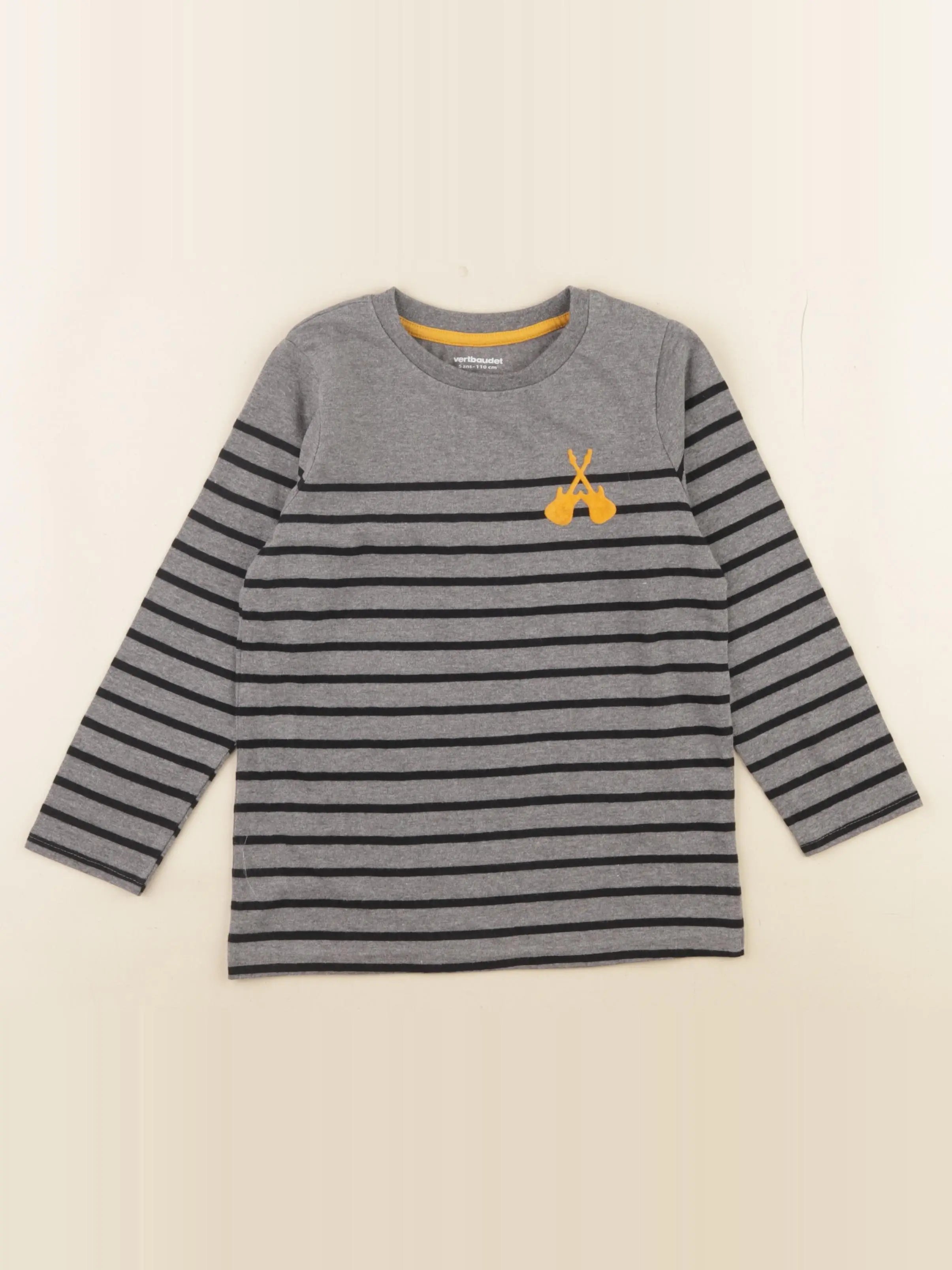 Vertbaudet - tee-shirt gris - 5 ans