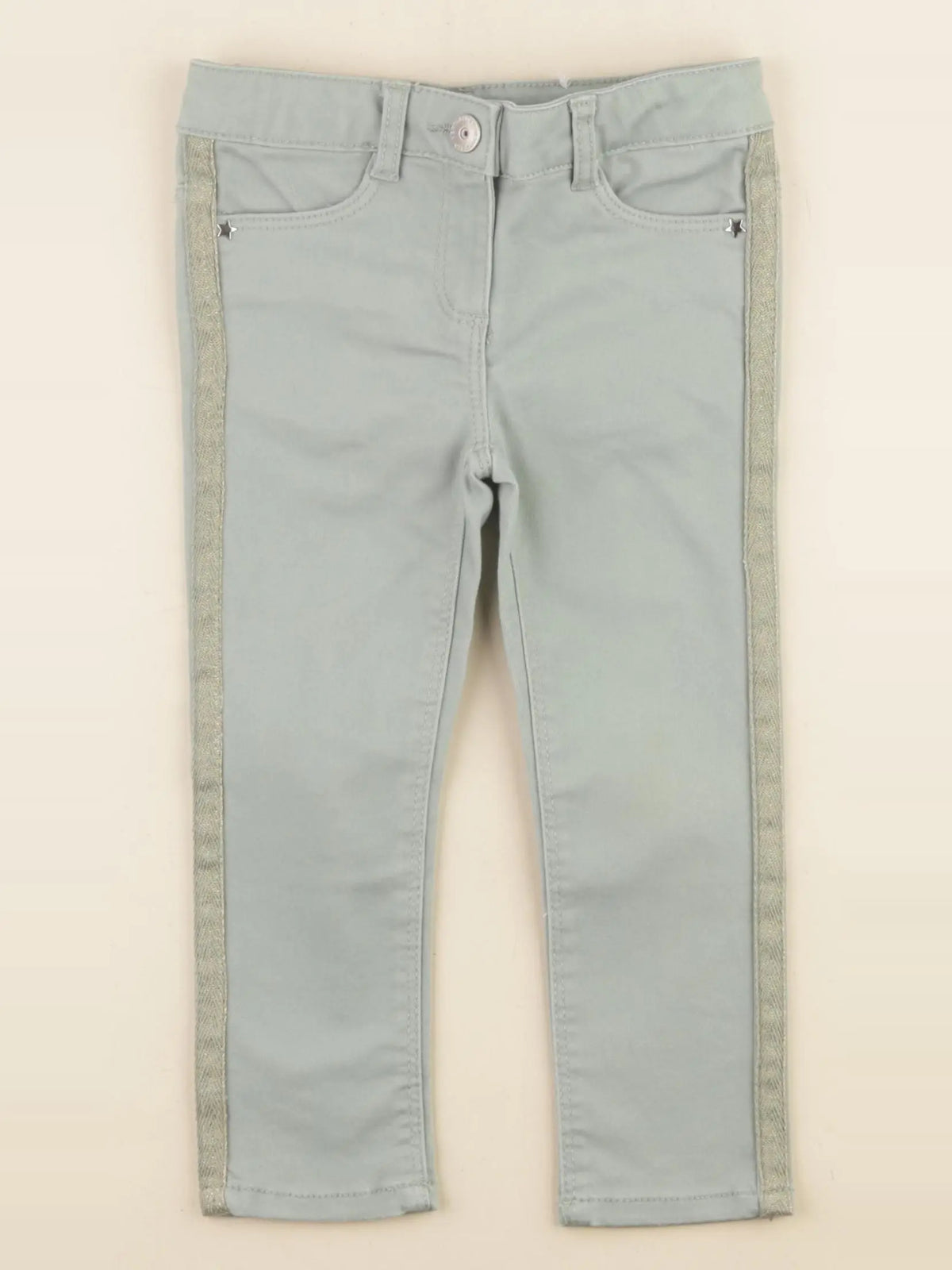 Vertbaudet - pantalon vert - 3 ans