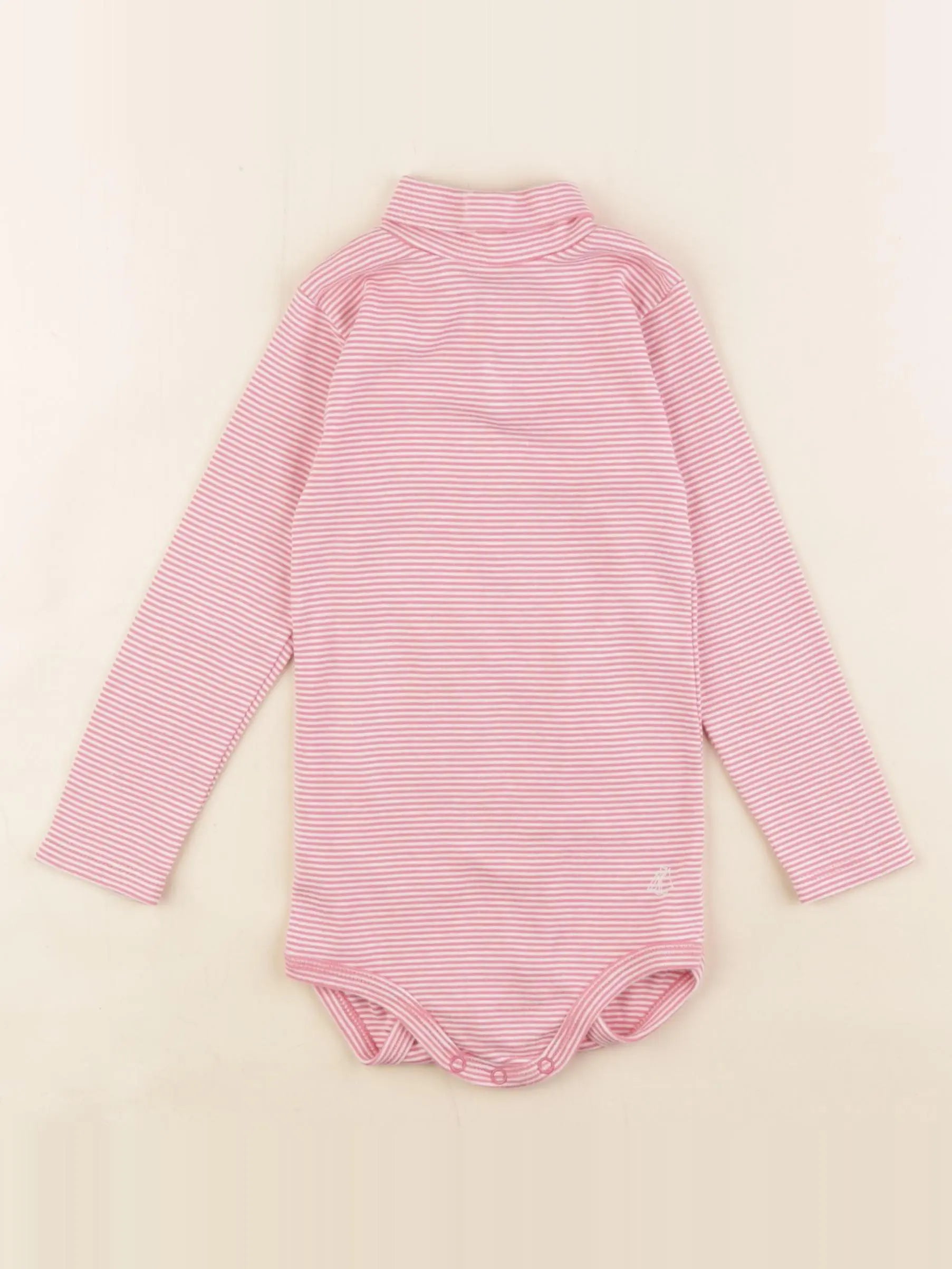 Petit Bateau - body à col rose - 24 mois