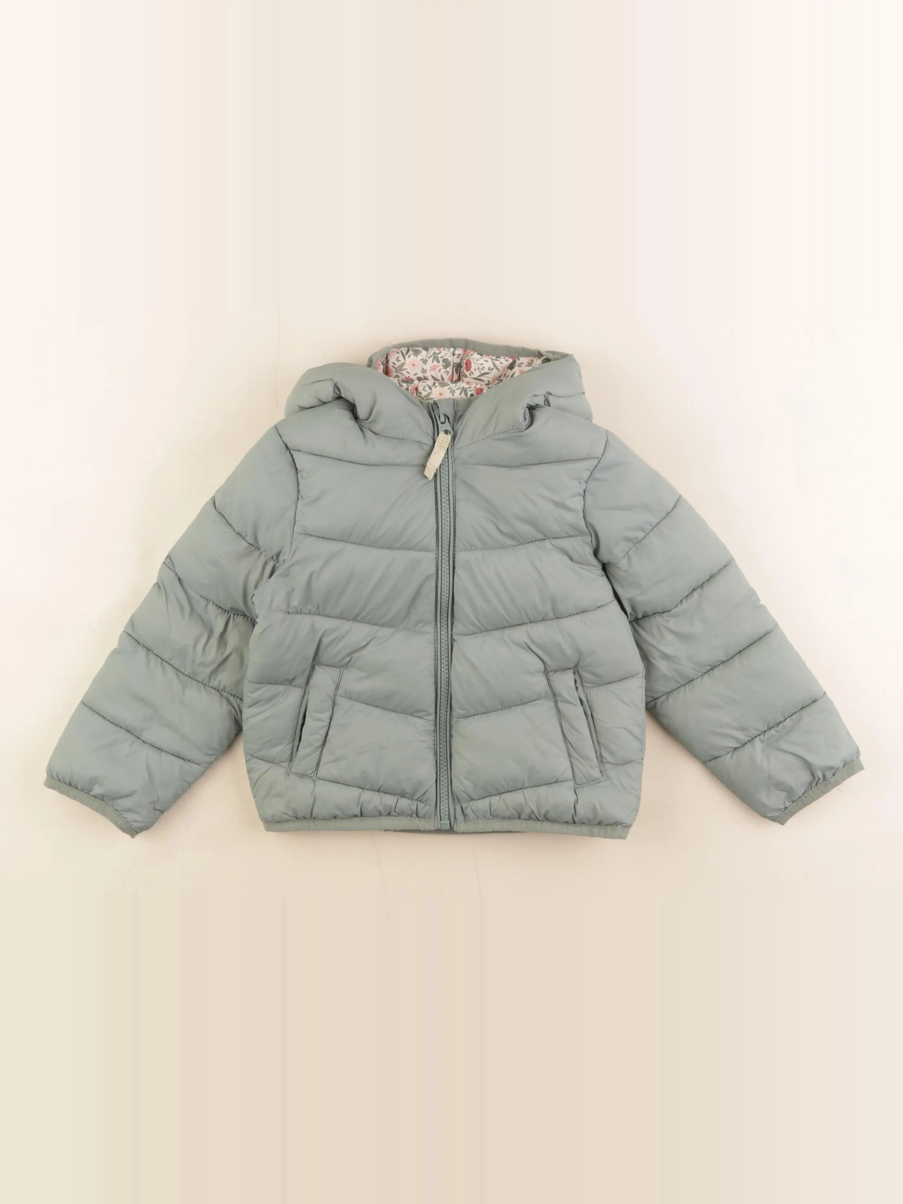 Vertbaudet - doudoune vert - 4 ans