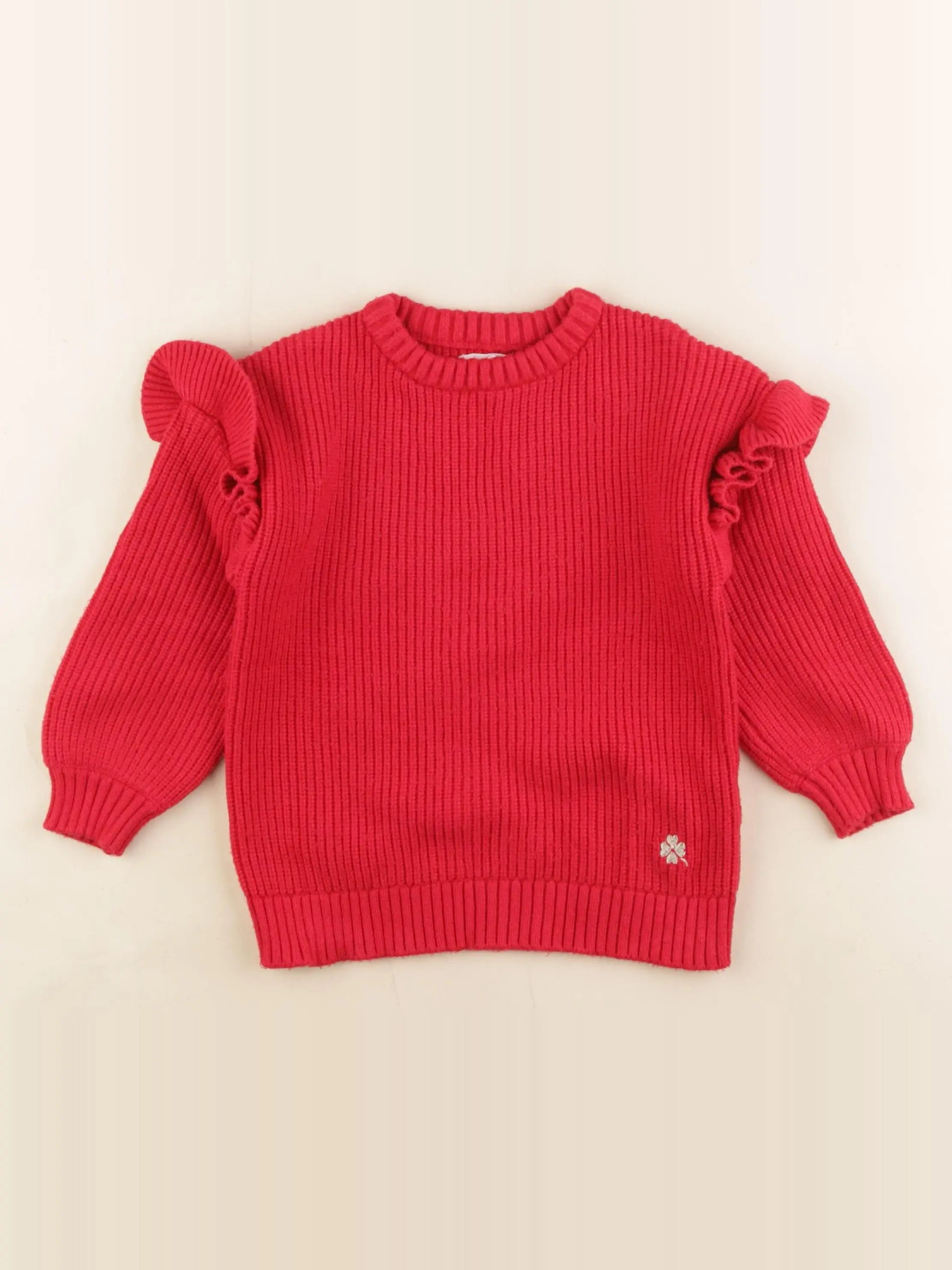 Vertbaudet - pull rouge - 4 ans