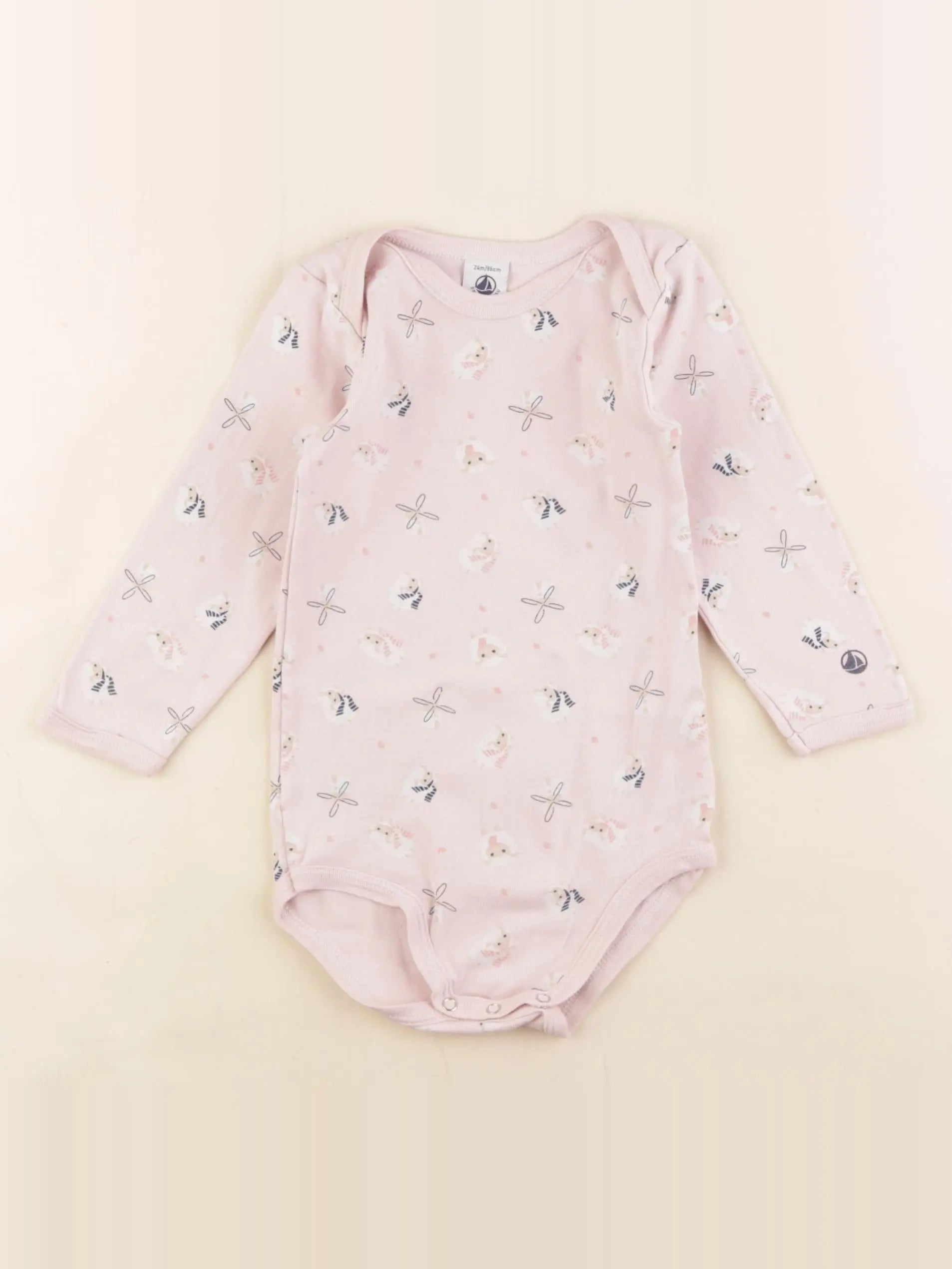 Petit Bateau - body rose - 24 mois