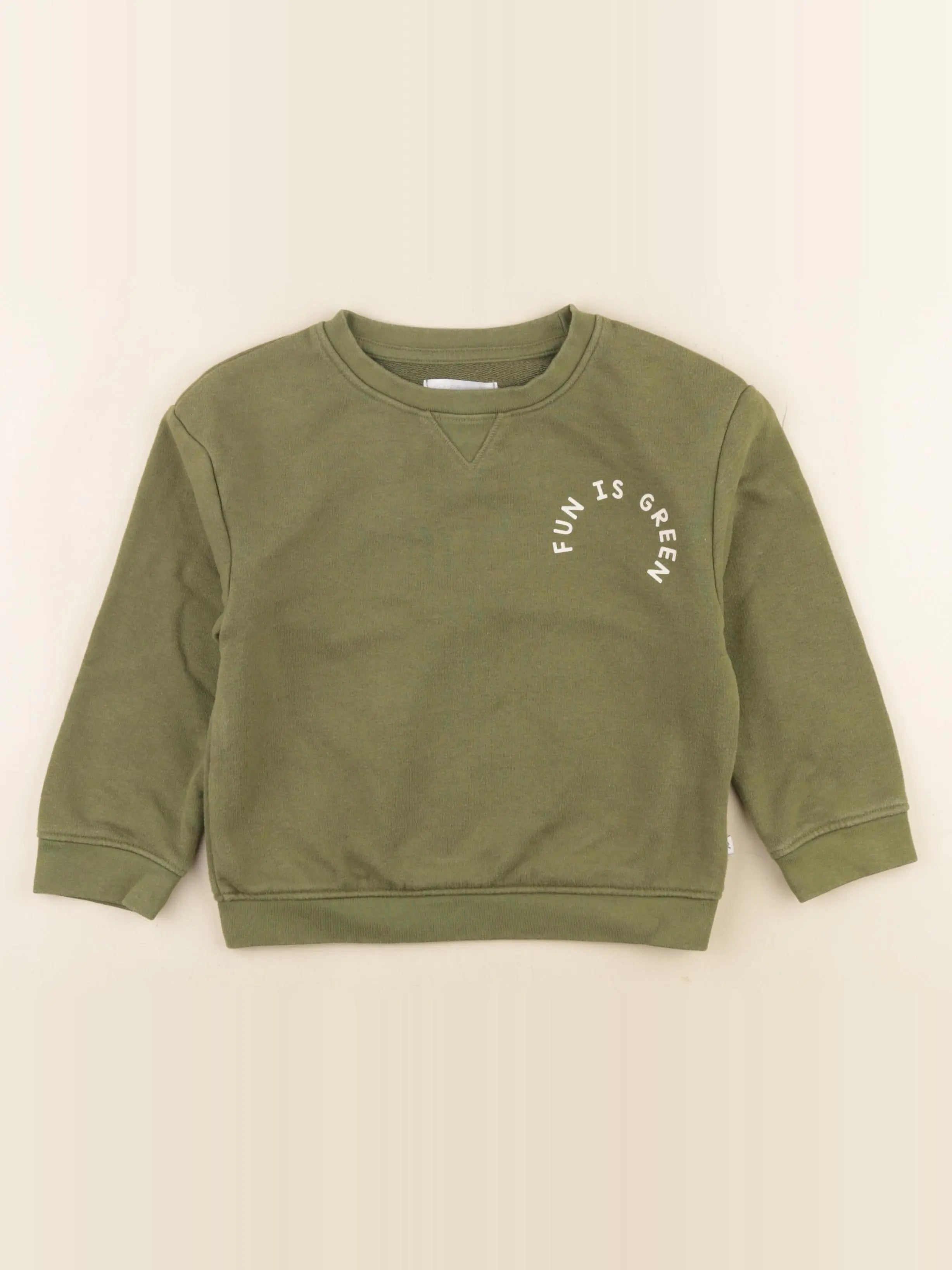 Cadet Rousselle - sweat imprimé au dos vert - 6 ans