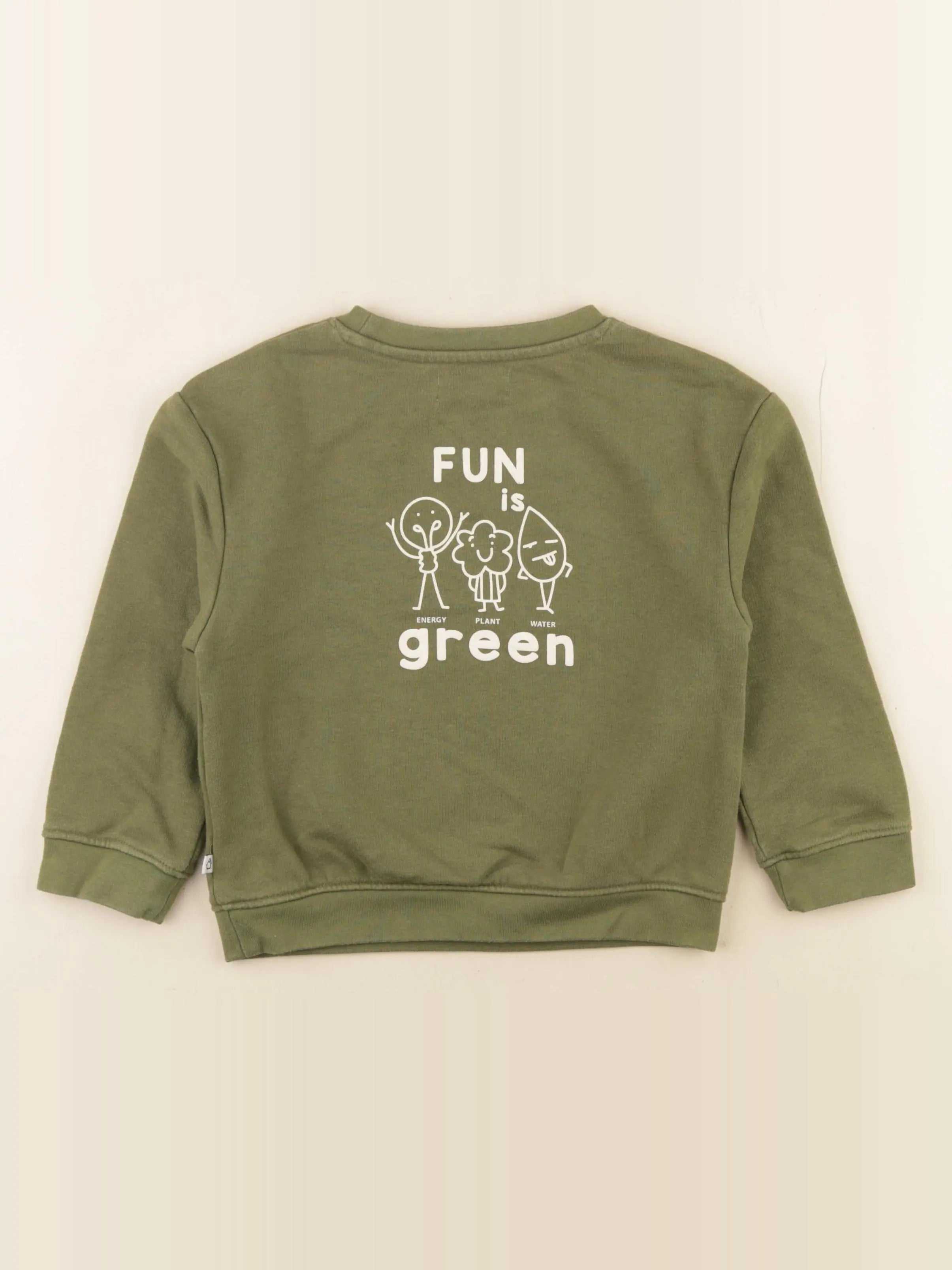Cadet Rousselle - sweat imprimé au dos vert - 6 ans