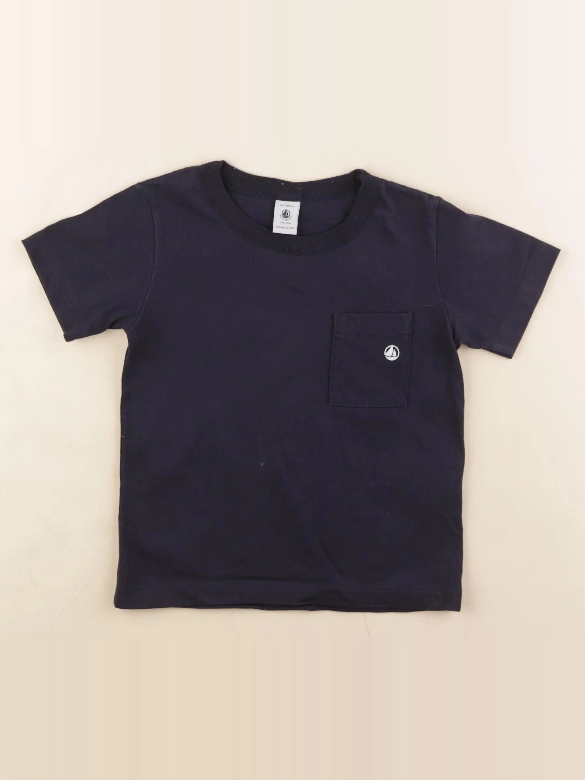 Petit Bateau - tee-shirt bleu - 5 ans