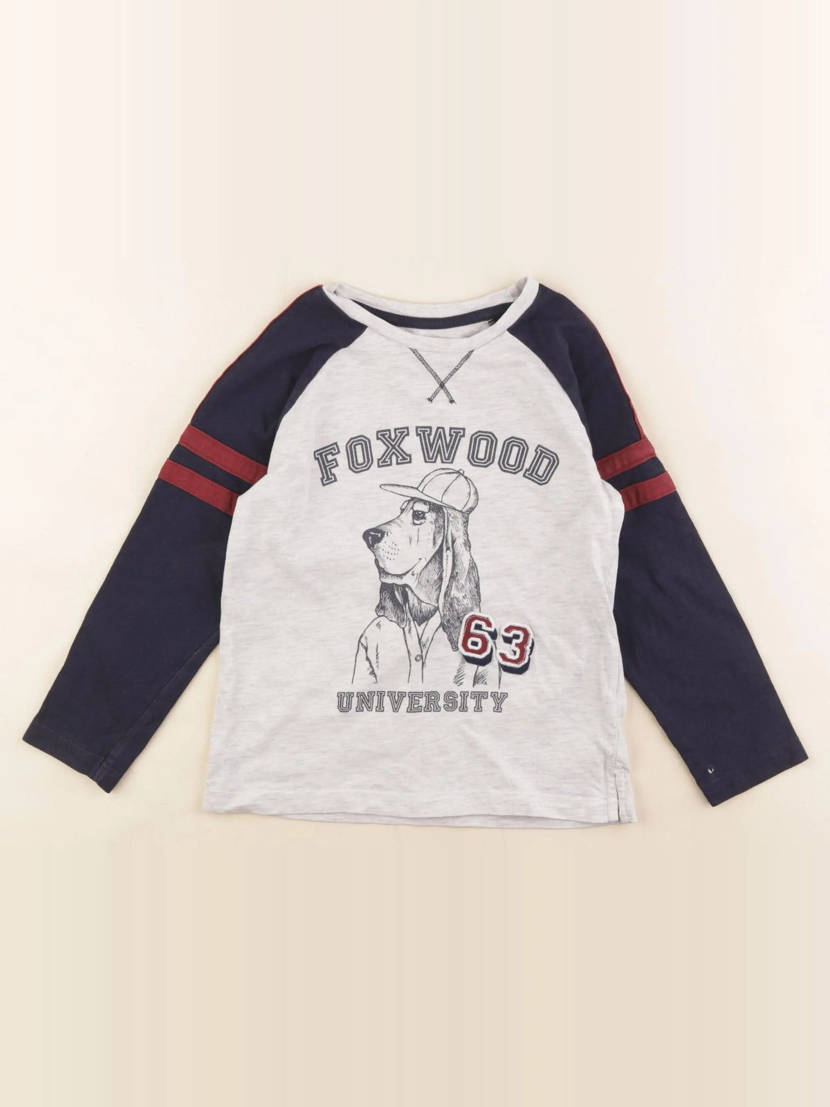 Vertbaudet - tee-shirt gris, bleu - 6 ans