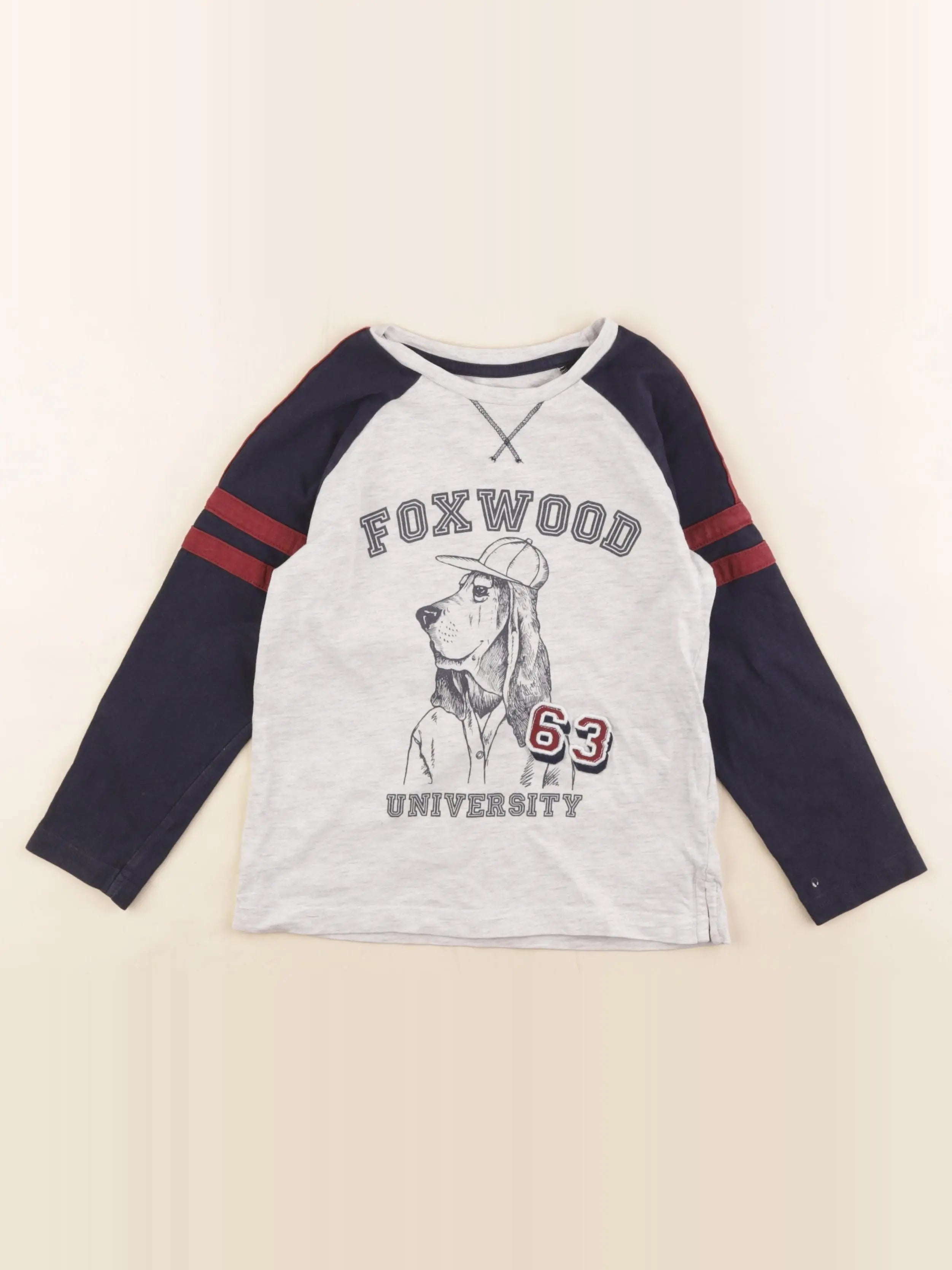 Vertbaudet - tee-shirt gris, bleu - 6 ans