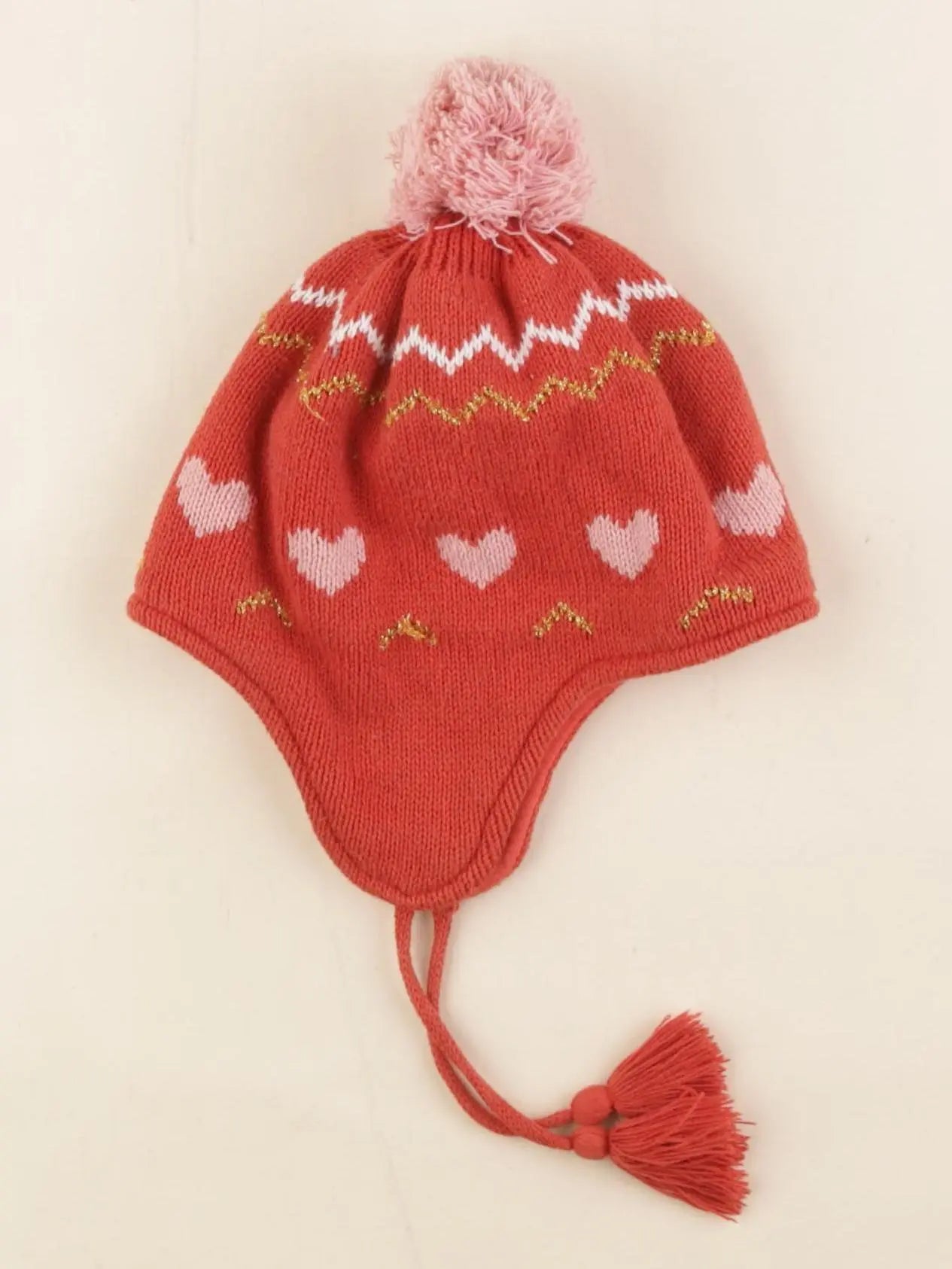 Vertbaudet - bonnet rouge - 4/6 ans