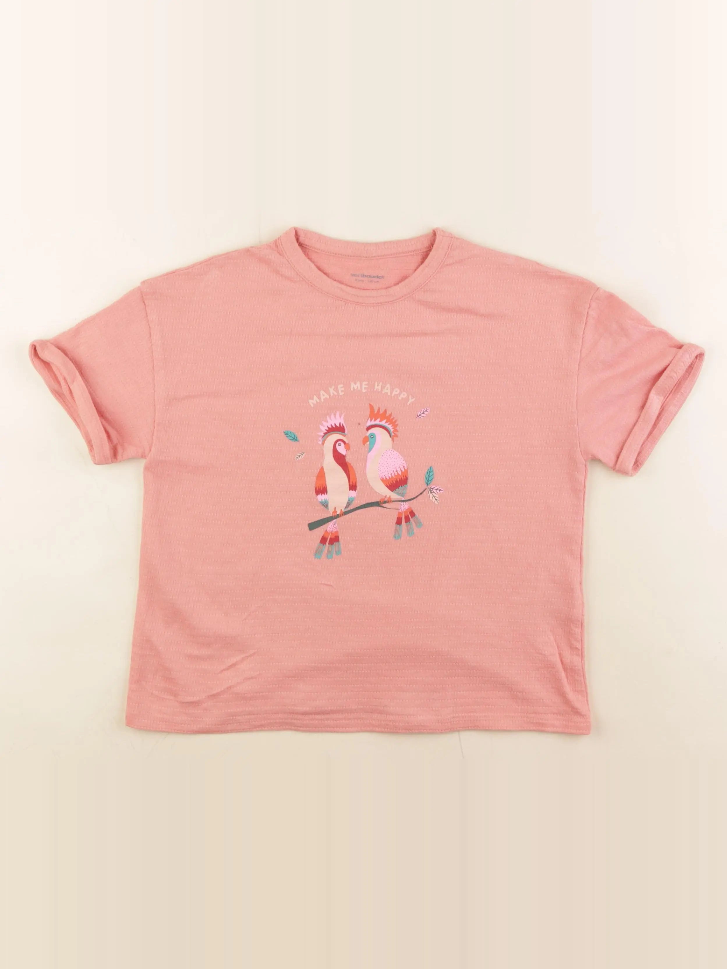 Vertbaudet - tee-shirt orange - 8 ans