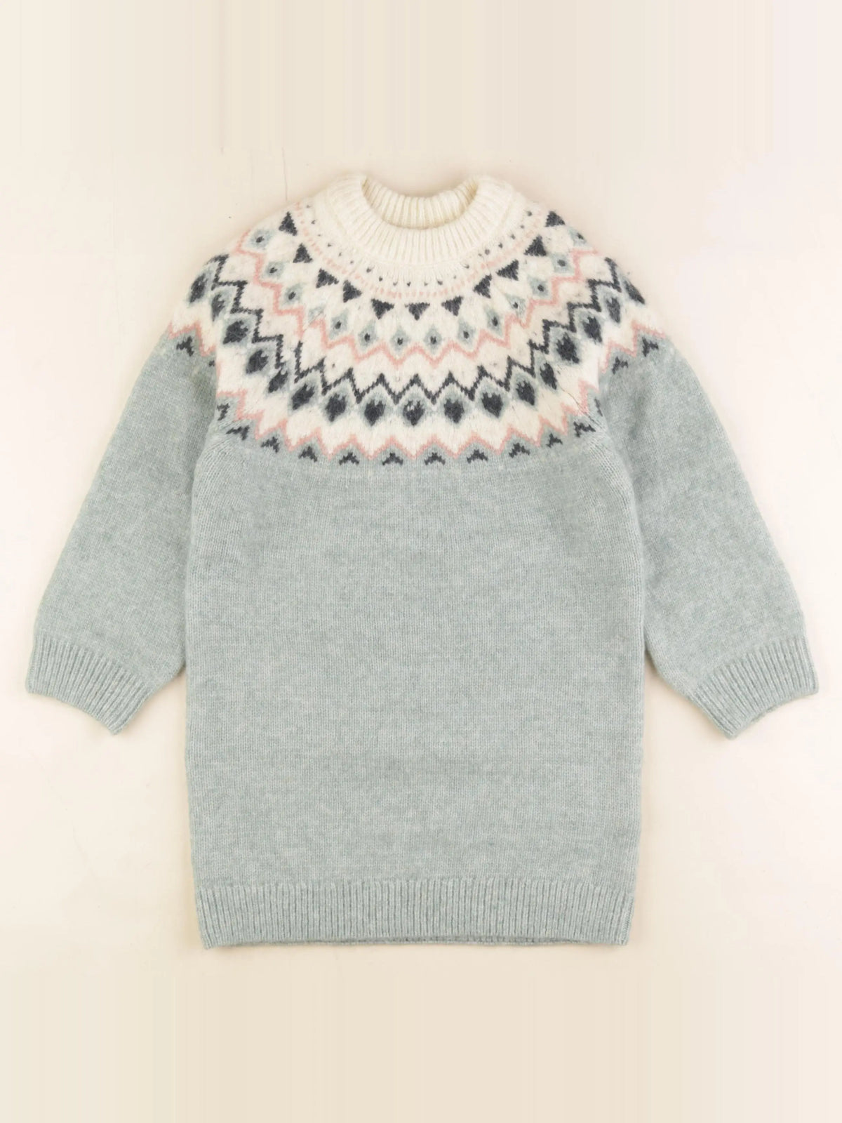 Vertbaudet - robe vert, rose - 6 ans