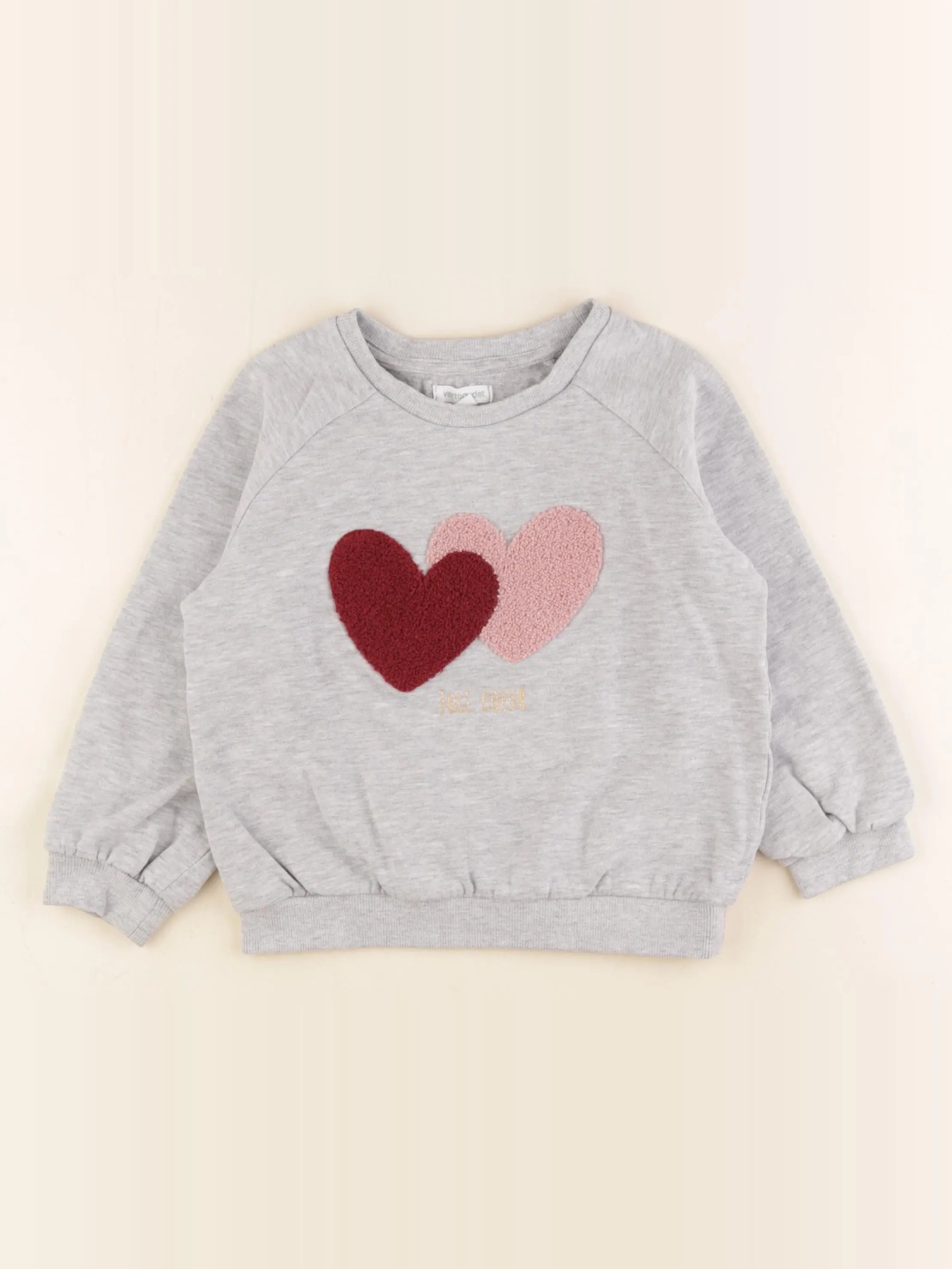 Vertbaudet - sweat gris - 6 ans