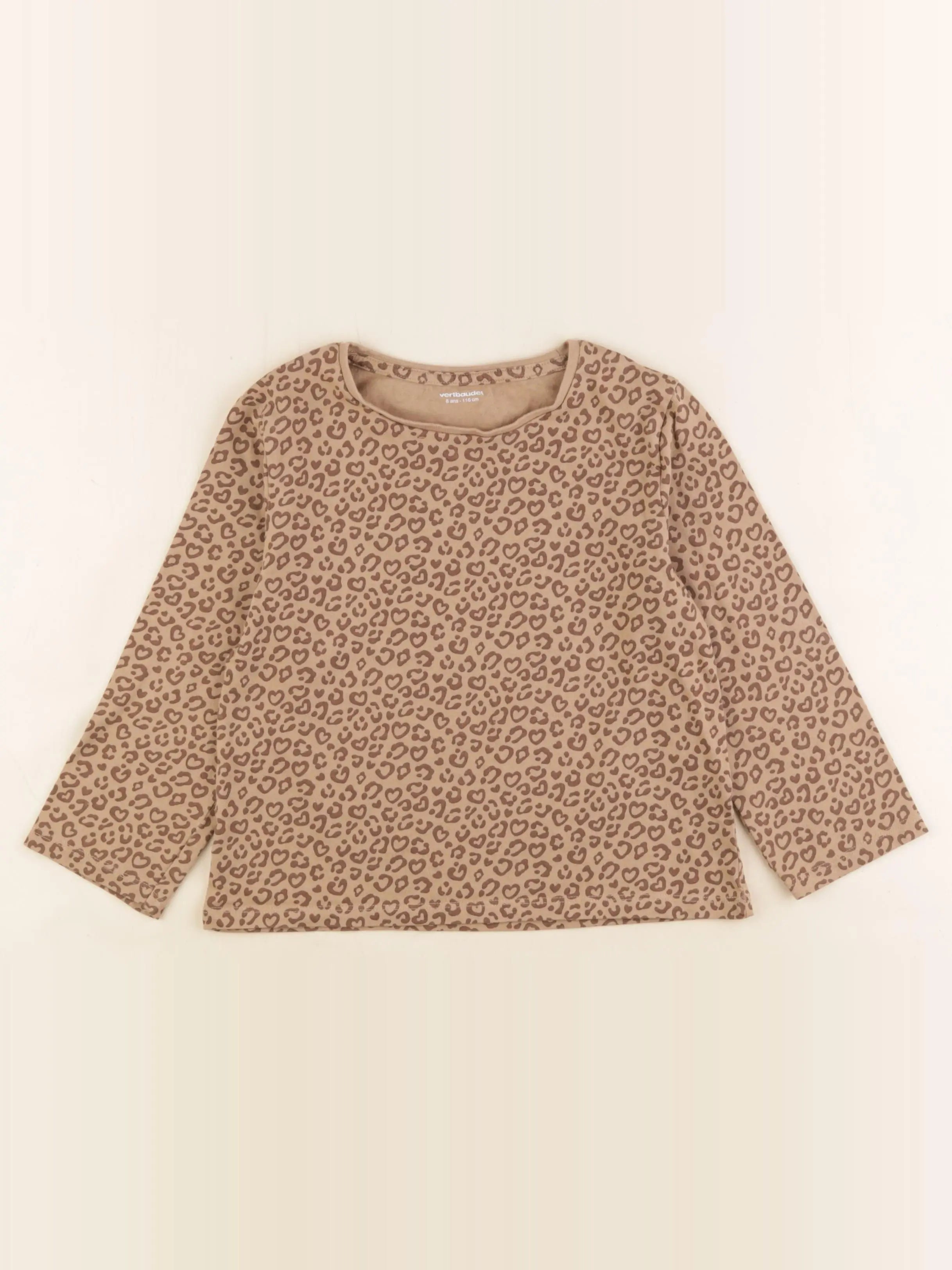 Vertbaudet - tee-shirt marron - 5 ans