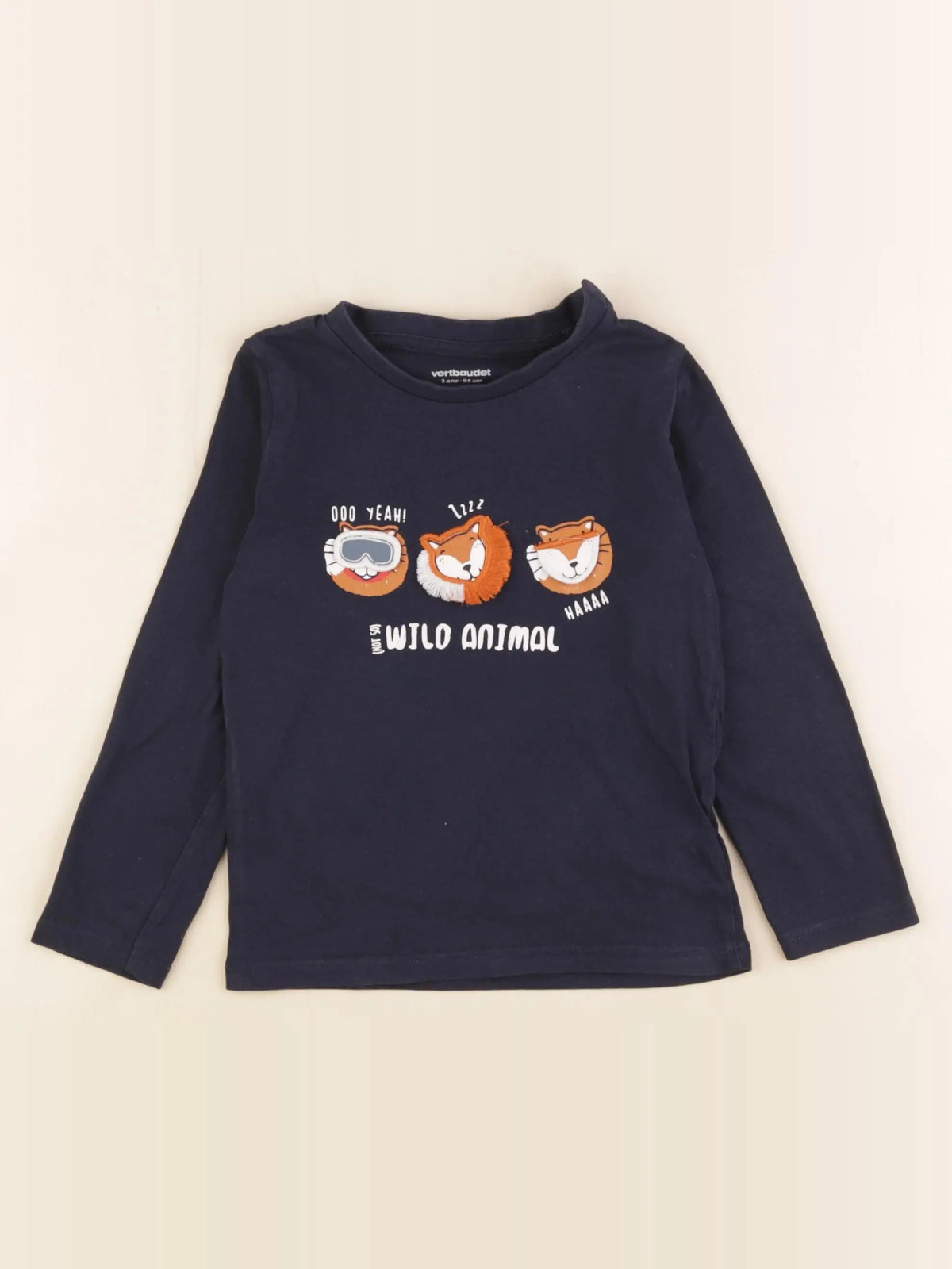Vertbaudet - tee-shirt bleu - 3 ans