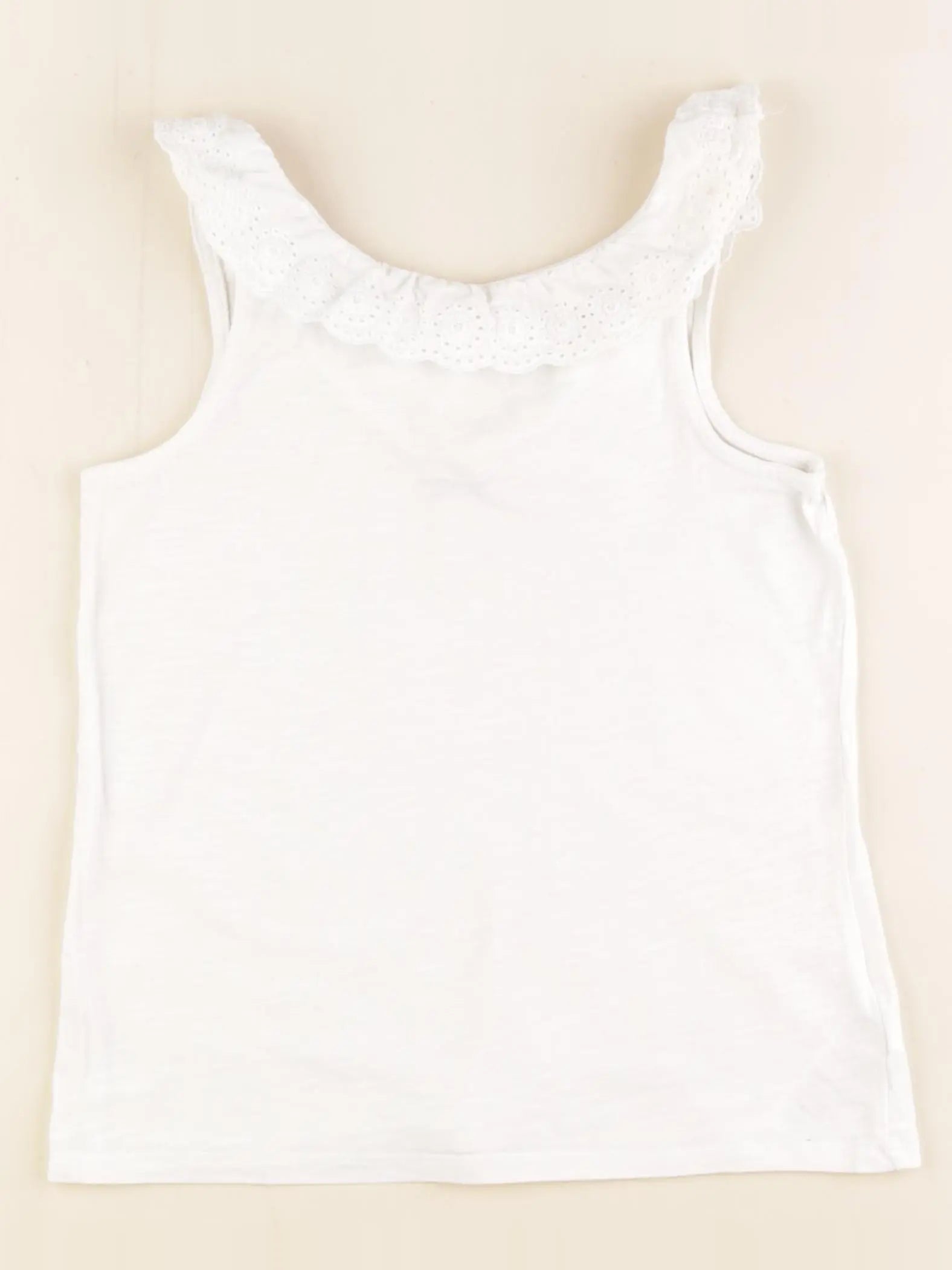 Vertbaudet - débardeur blanc - 8 ans