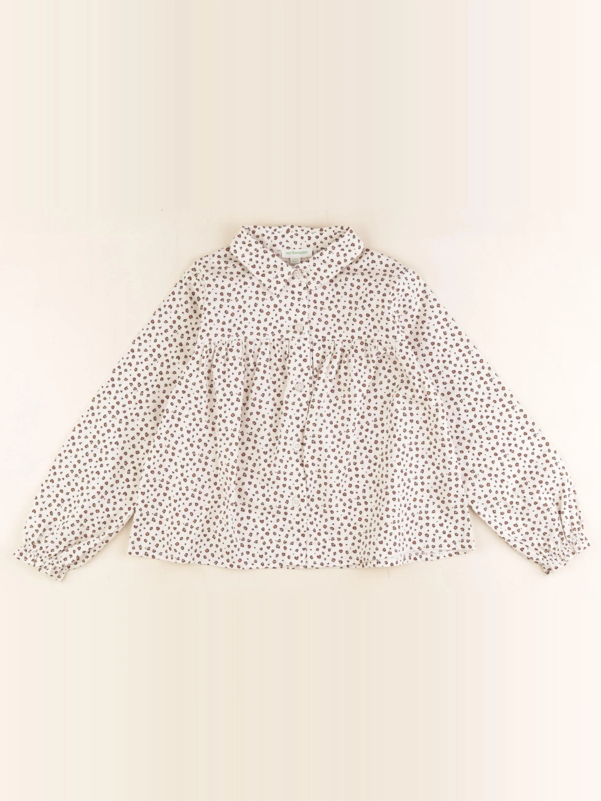 Vertbaudet - chemise beige, marron - 6 ans
