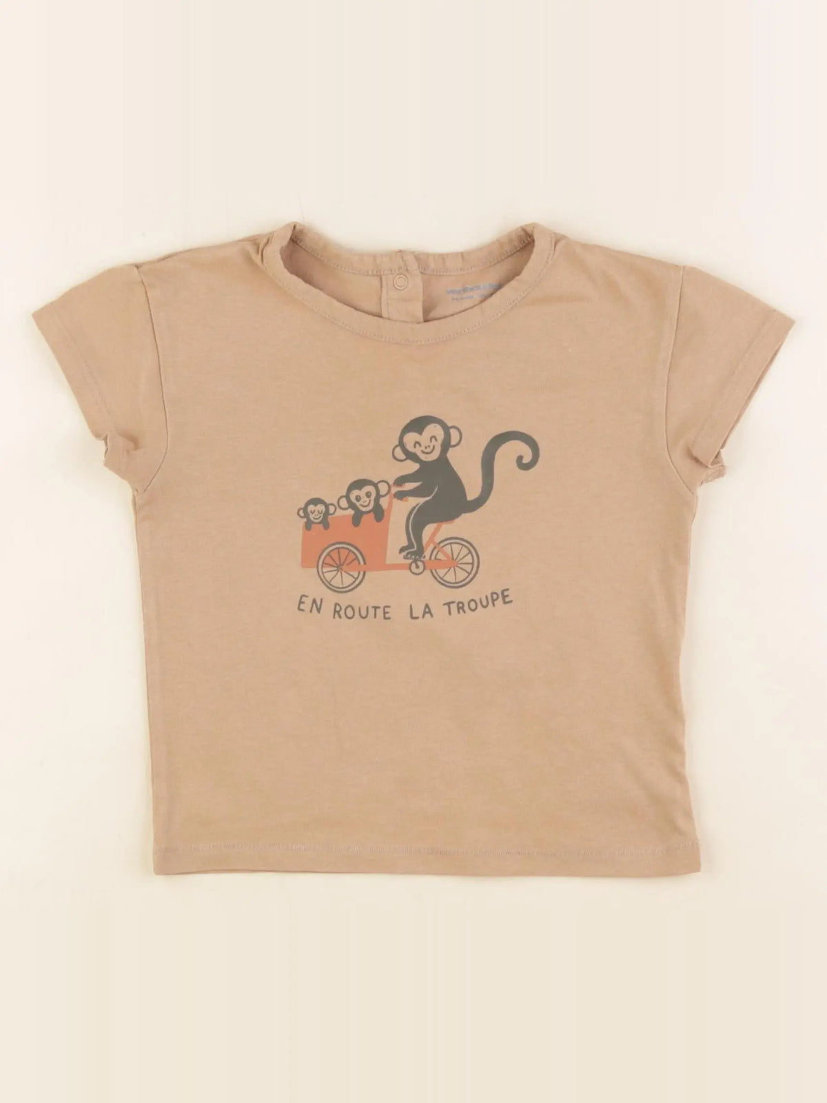 Vertbaudet - tee-shirt marron - 24 mois