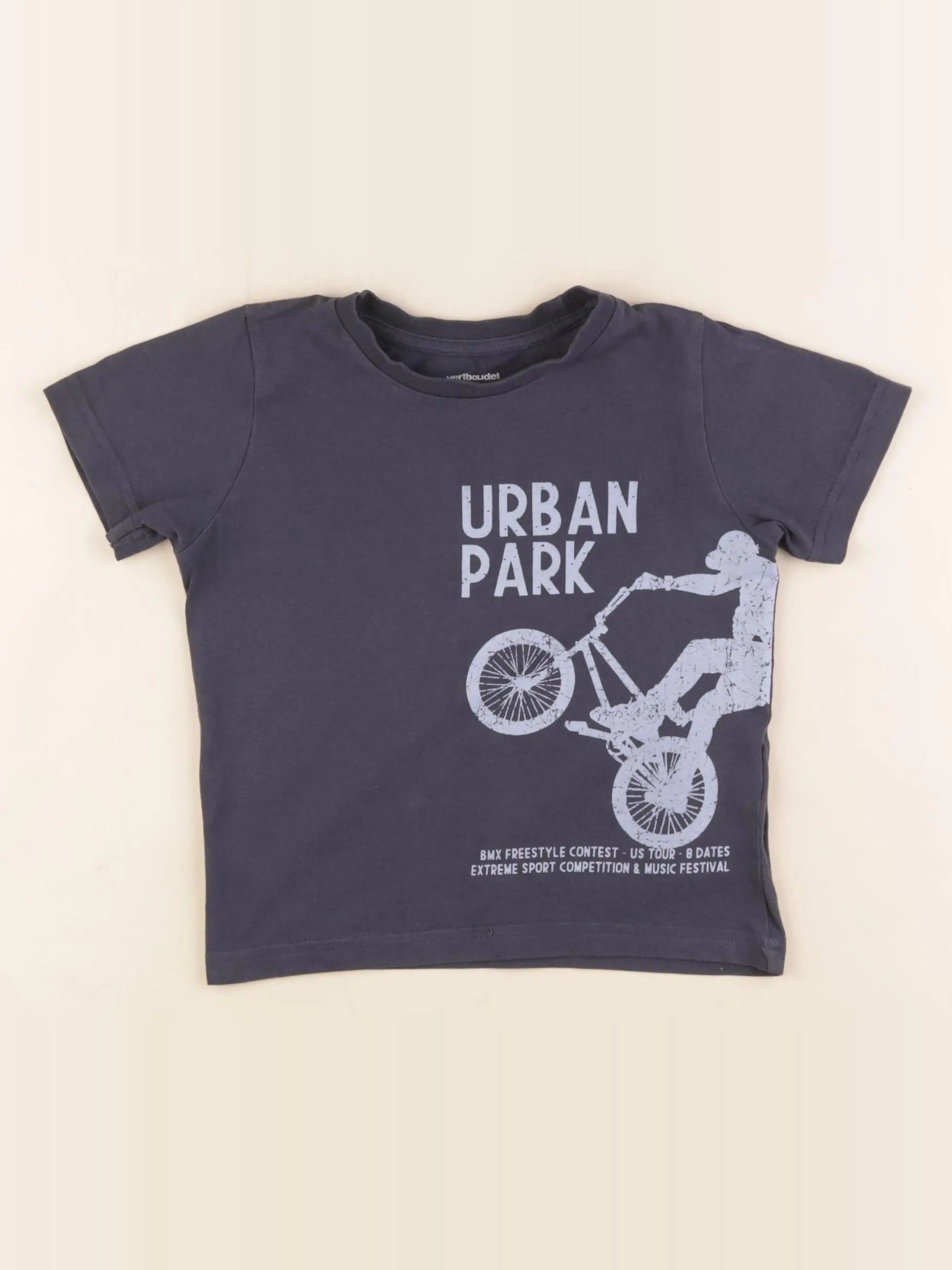 Vertbaudet - tee-shirt bleu - 3 ans