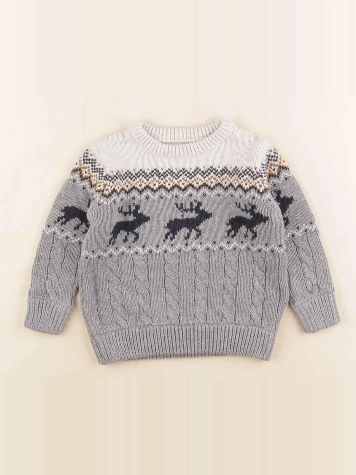 Vertbaudet - pull gris - 2 ans