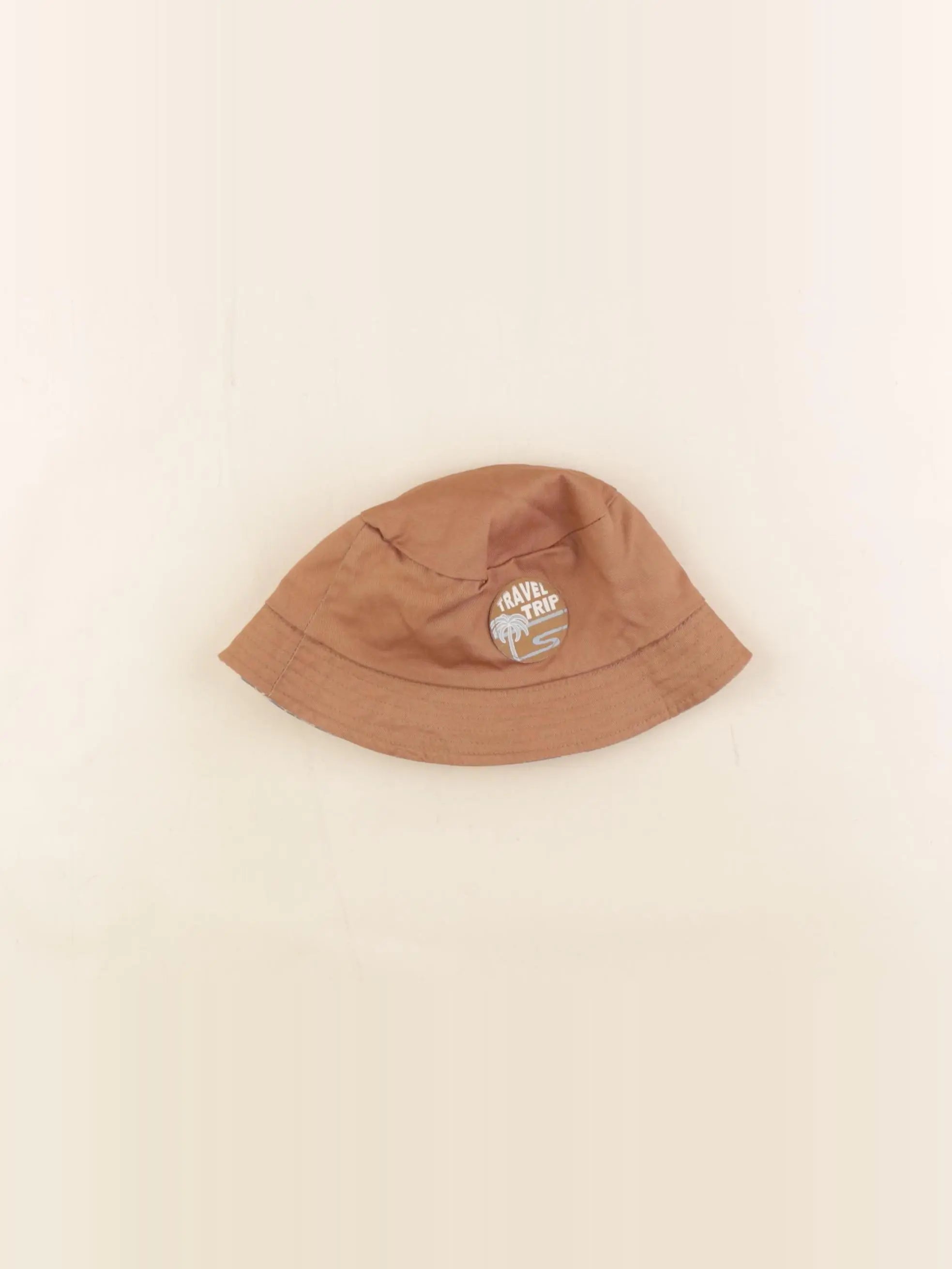 Vertbaudet - chapeau réversible bleu, marron - 2/3 ans