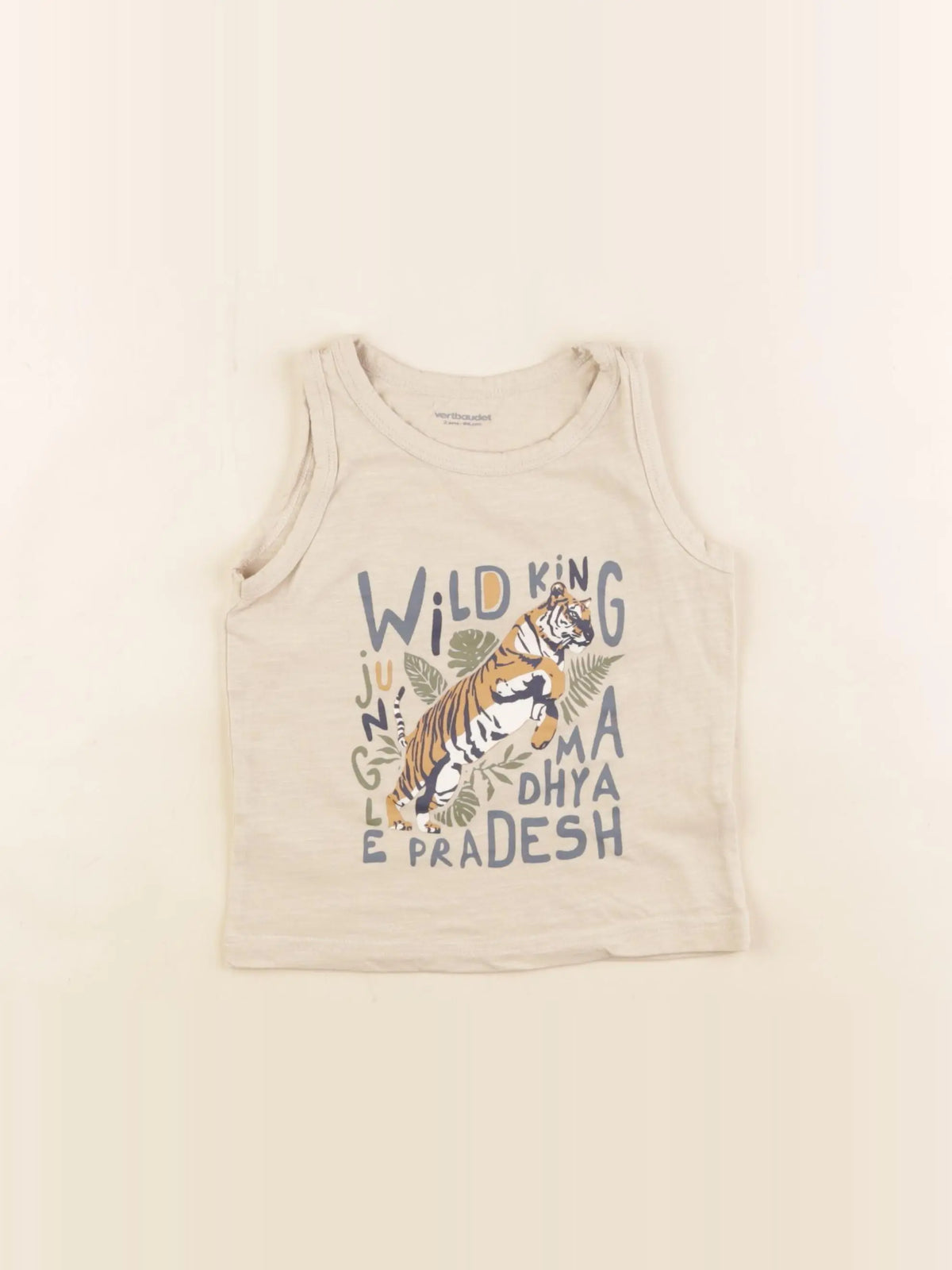 Vertbaudet - débardeur beige - 2 ans