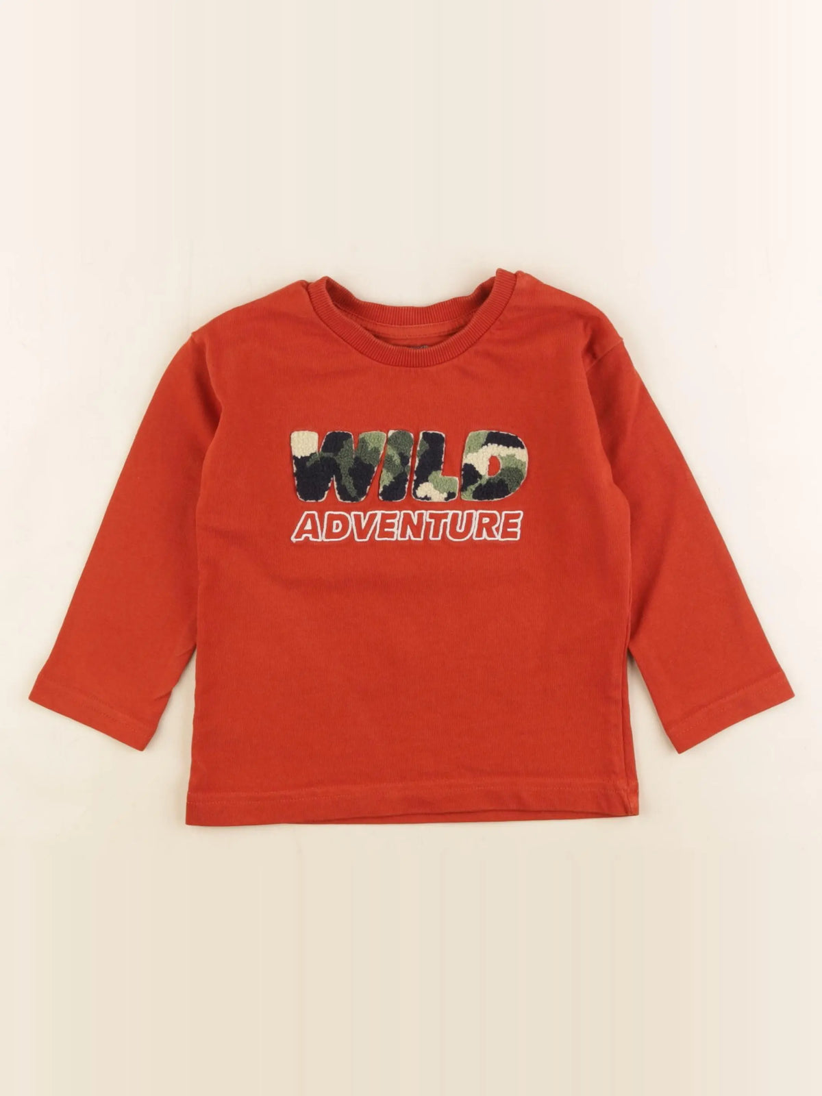 Vertbaudet - tee-shirt rouge - 2 ans