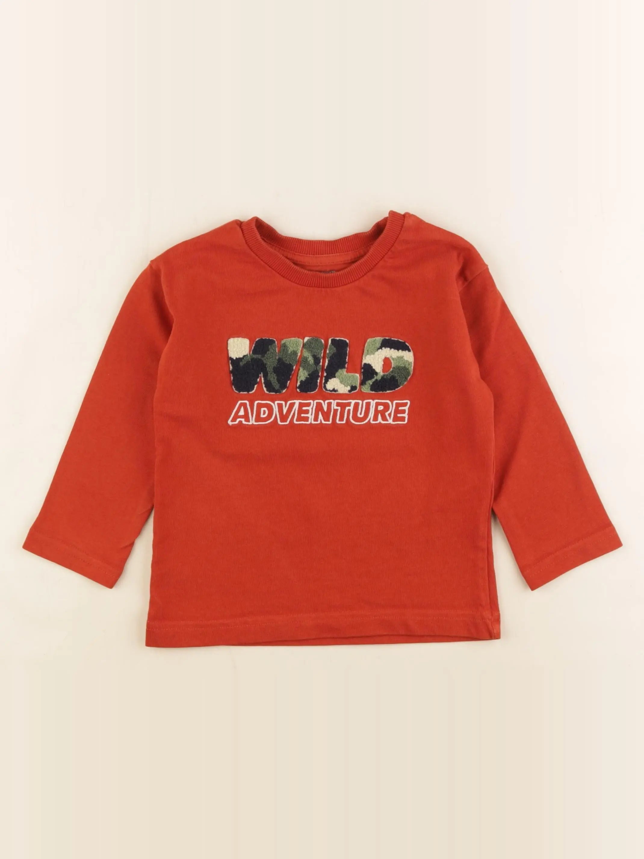 Vertbaudet - tee-shirt rouge - 2 ans