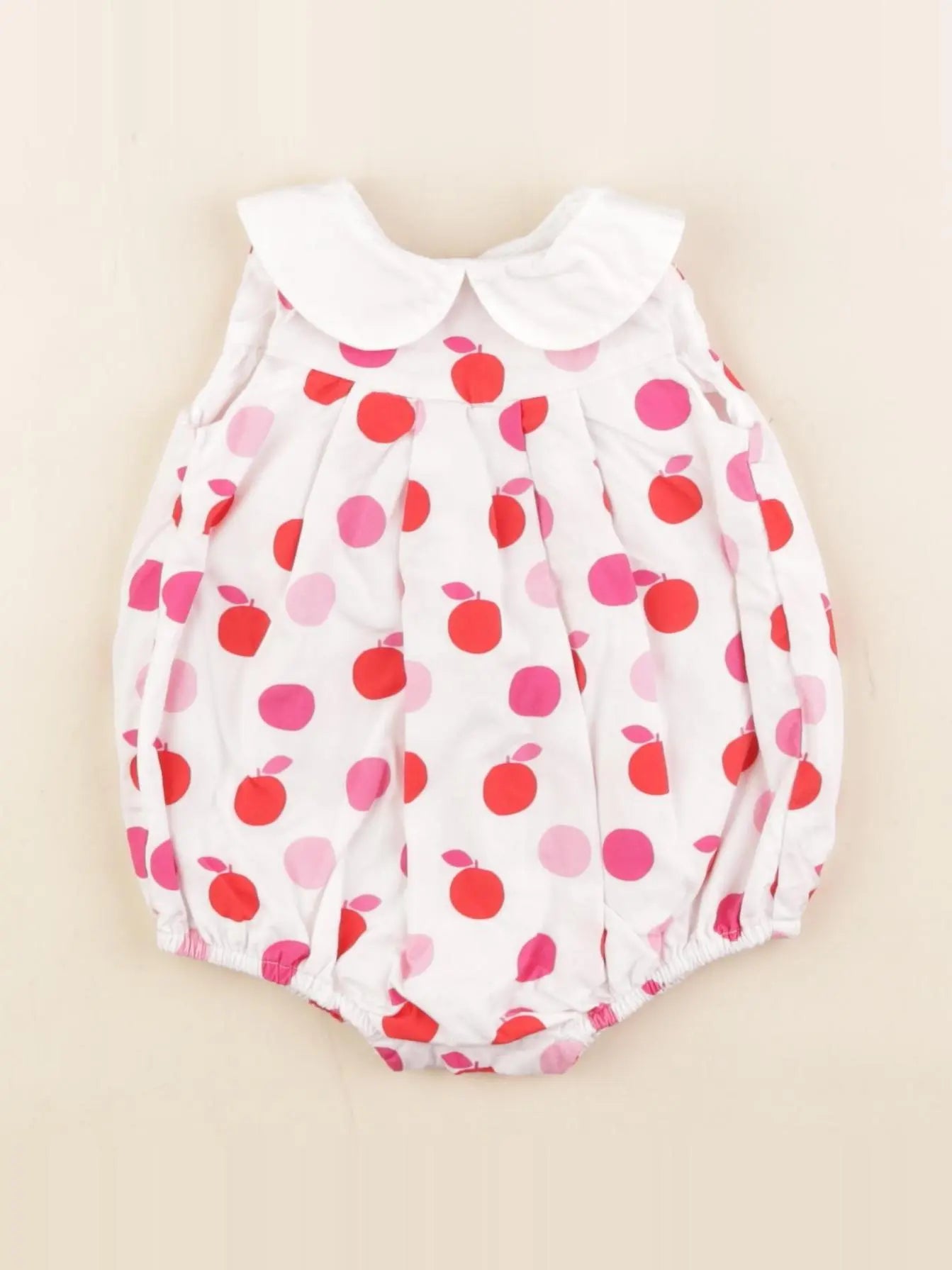 Jacadi - combinaison blanc, rose - 3 mois