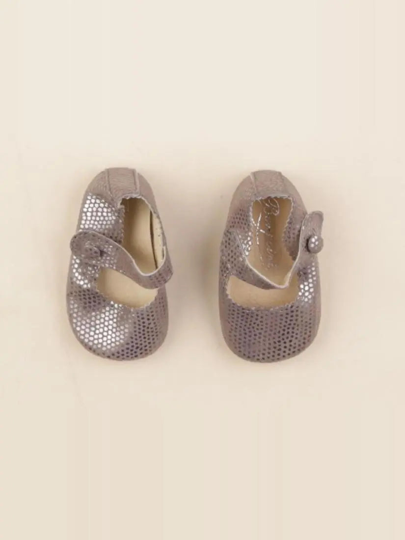 Bonpoint - chaussons argent, gris - pointure 16