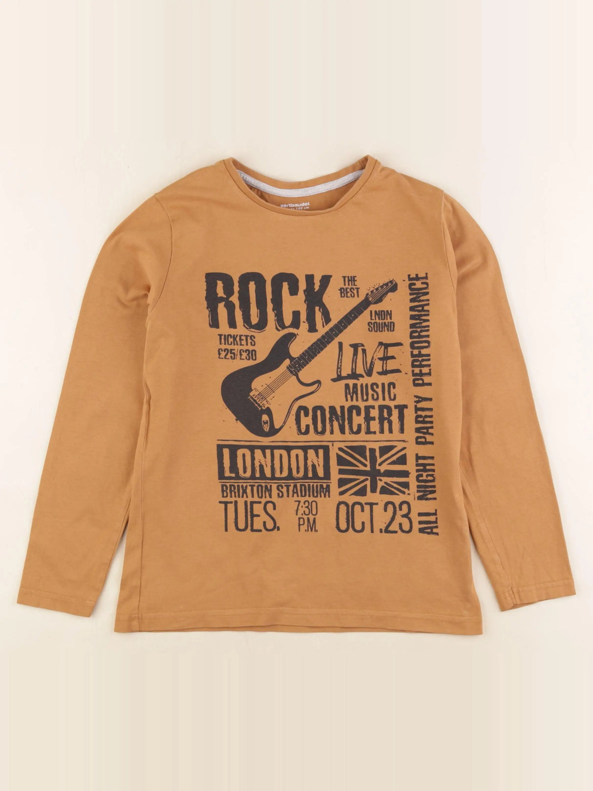 Vertbaudet - tee-shirt marron - 10 ans