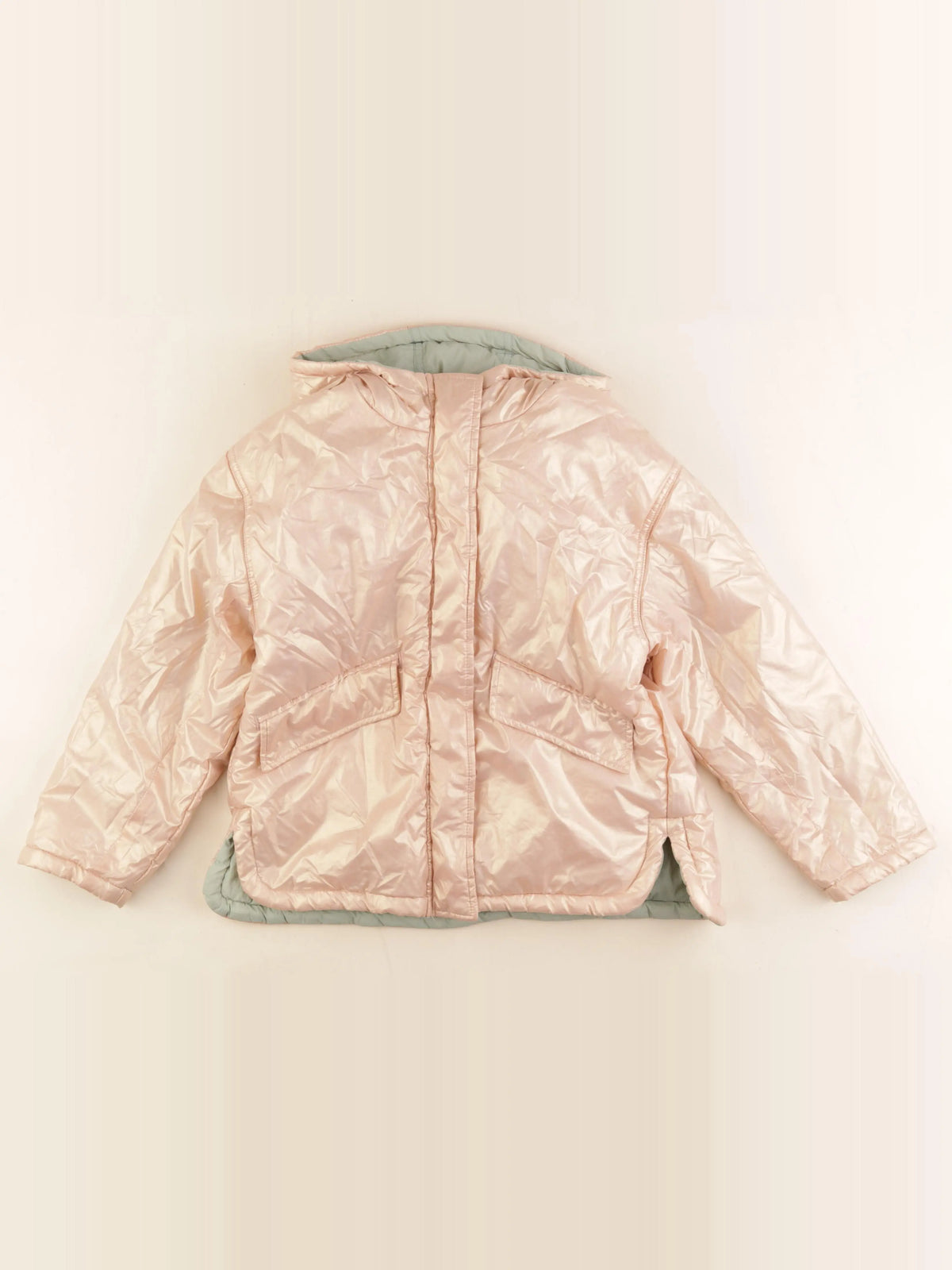 Vertbaudet - veste réversible rose, vert - 9 ans