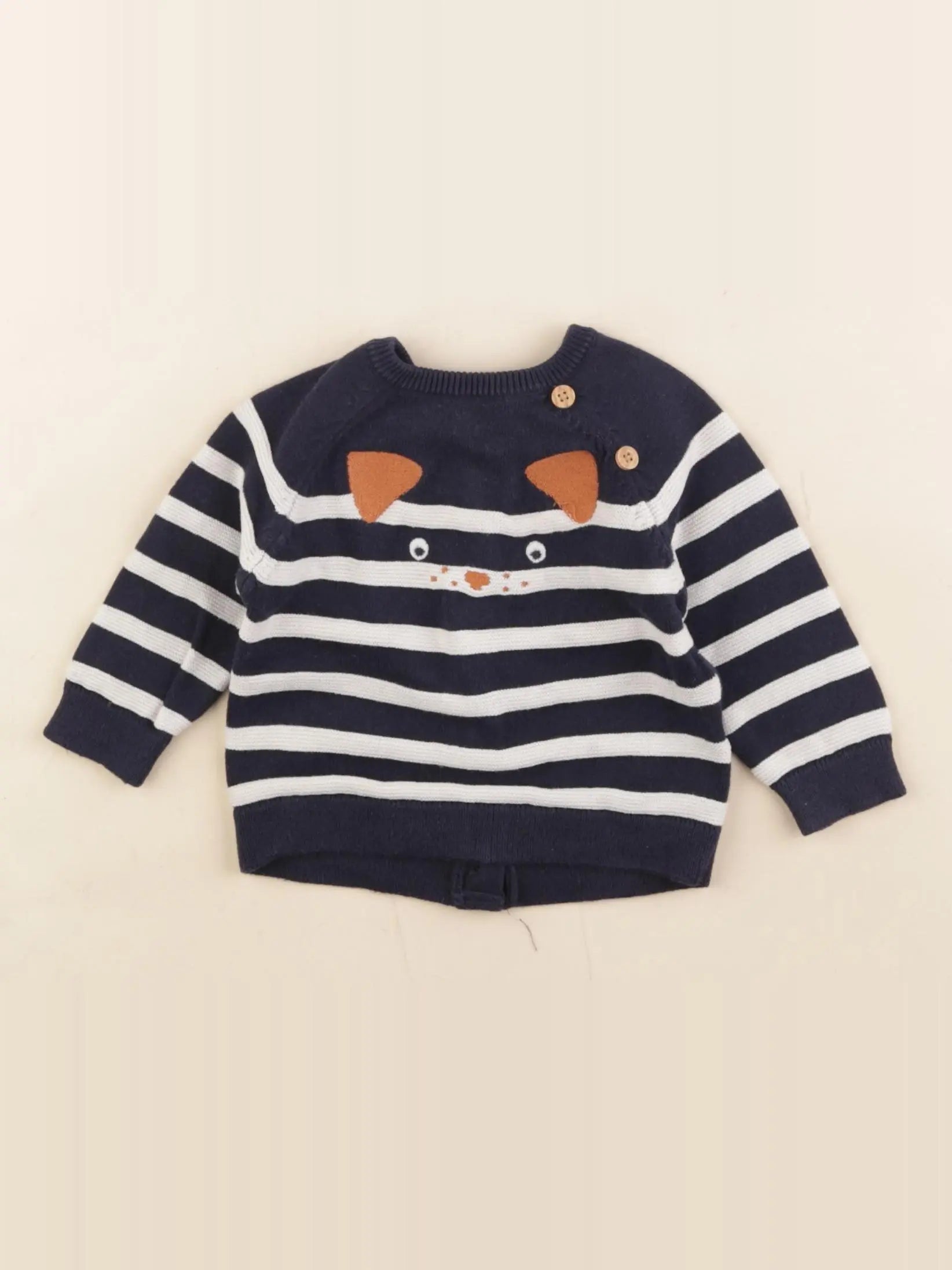 Vertbaudet - pull bleu - 3 mois