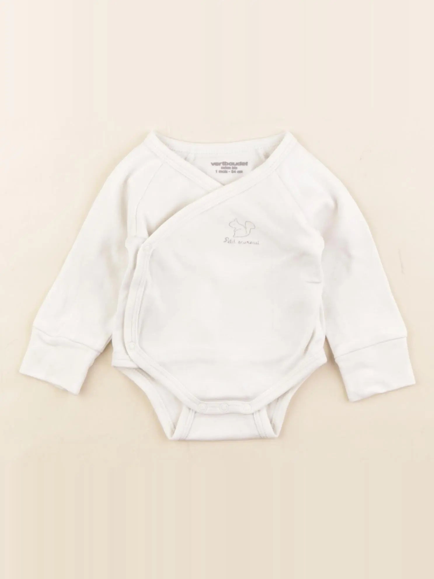 Vertbaudet - body blanc - 1 mois