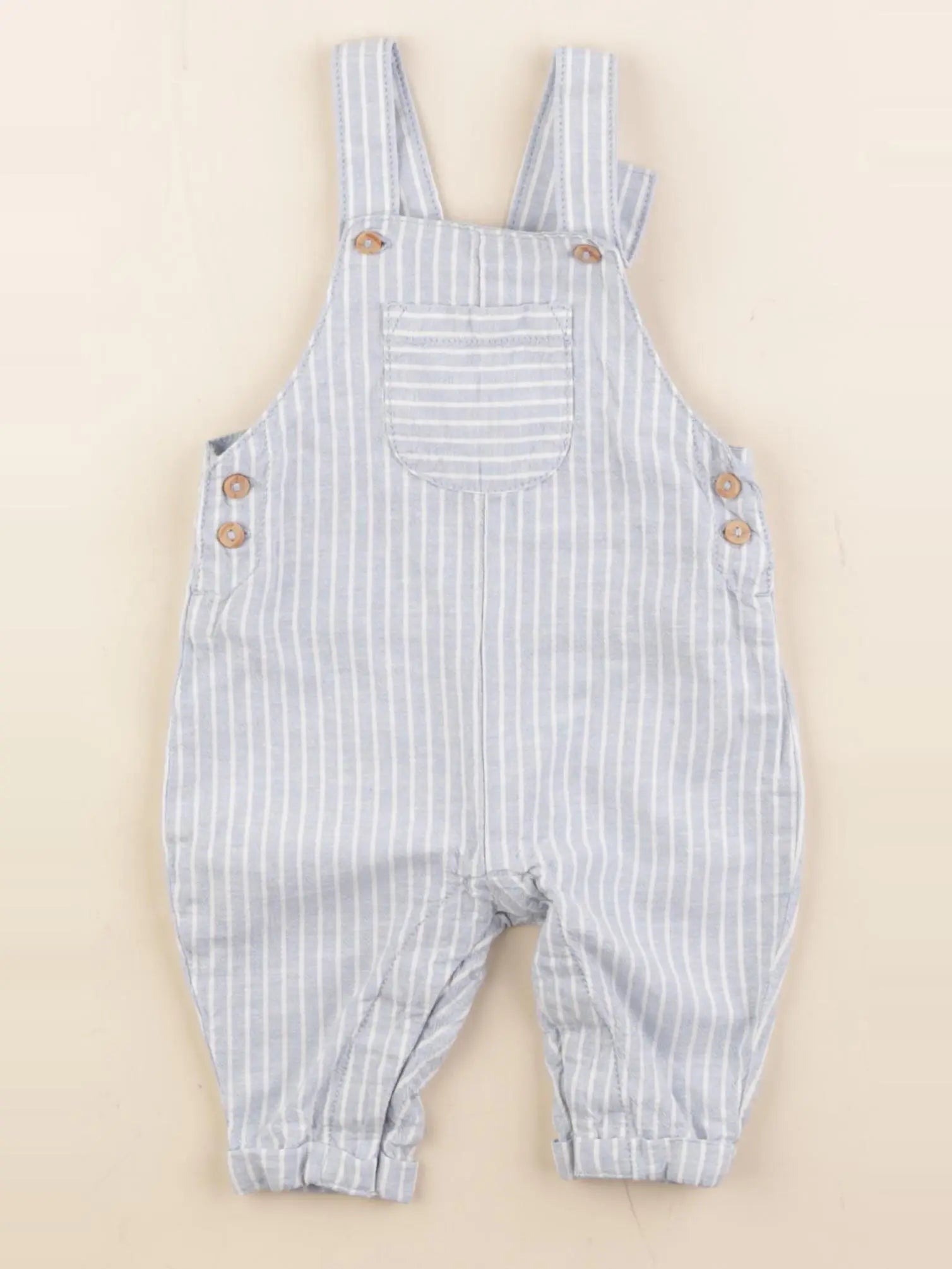 Vertbaudet - salopette bleu - 3 mois