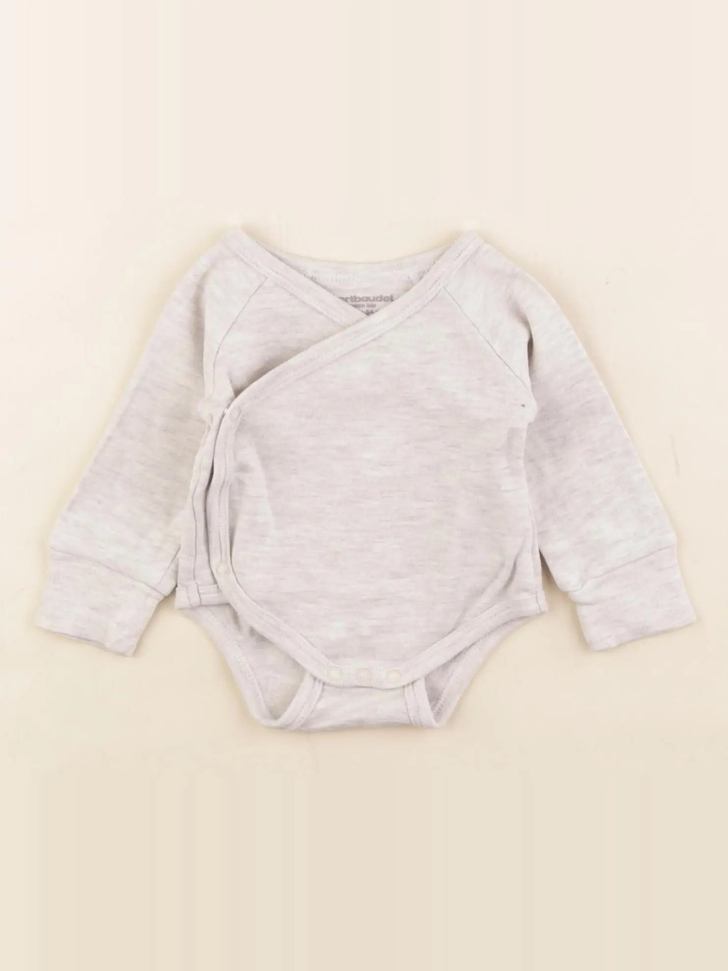 Vertbaudet - body gris - 1 mois