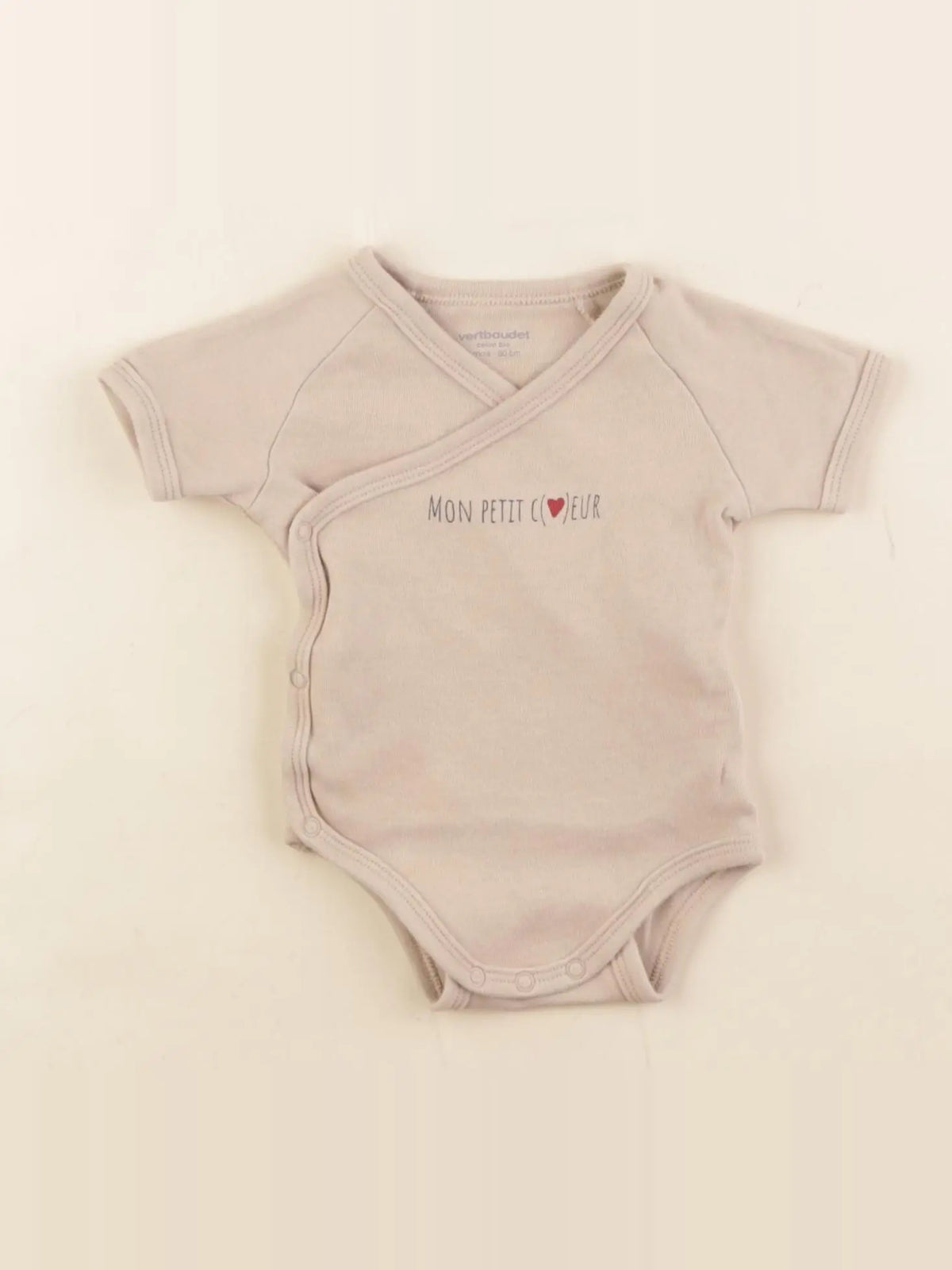 Vertbaudet - body marron - 3 mois