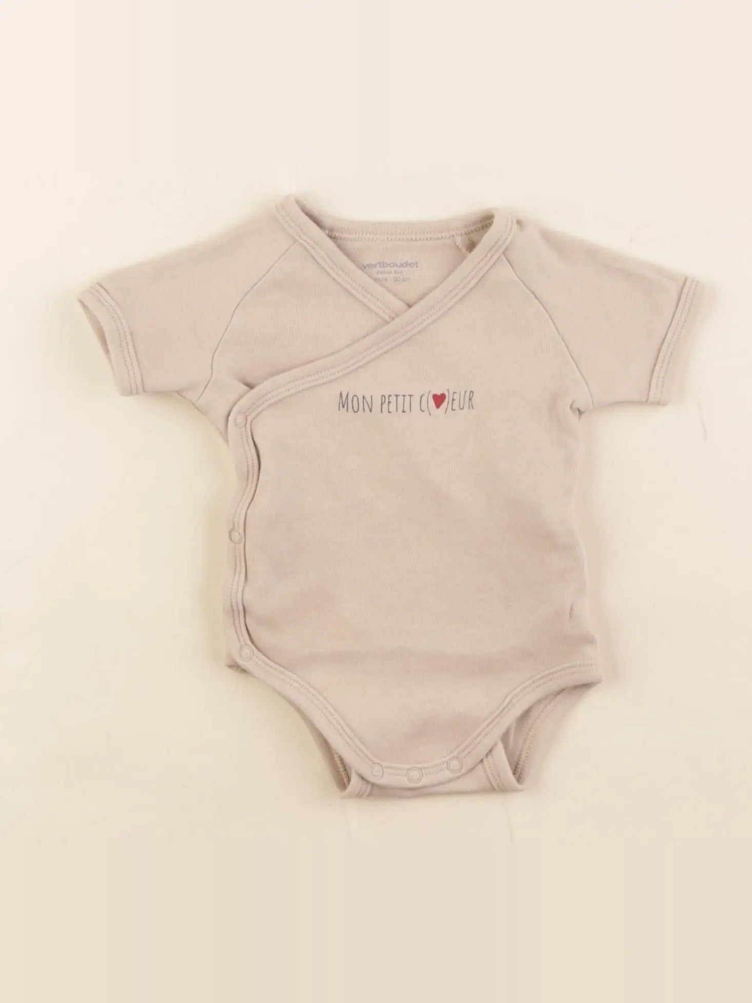 Vertbaudet - body marron - 3 mois