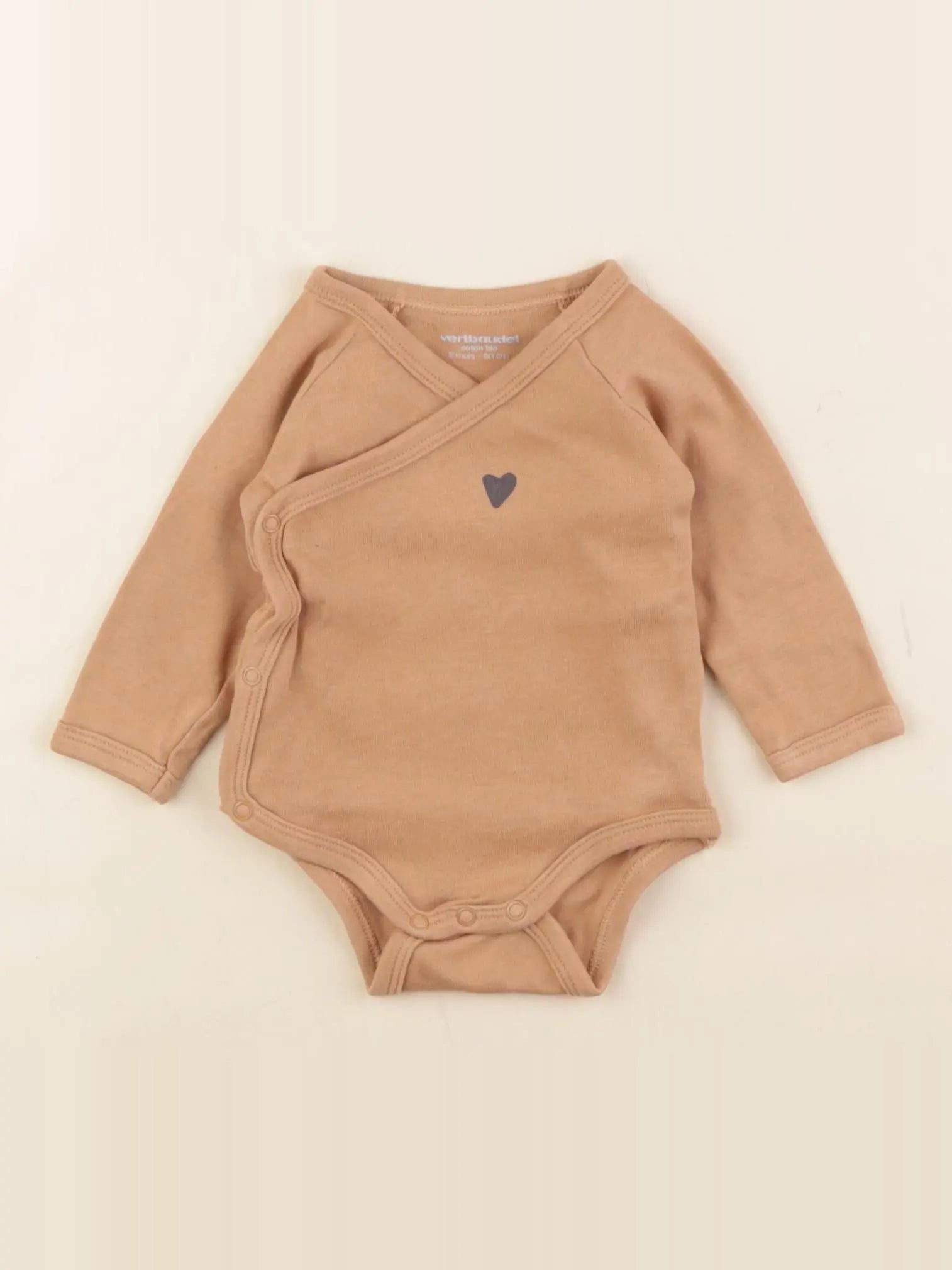 Vertbaudet - body marron - 3 mois