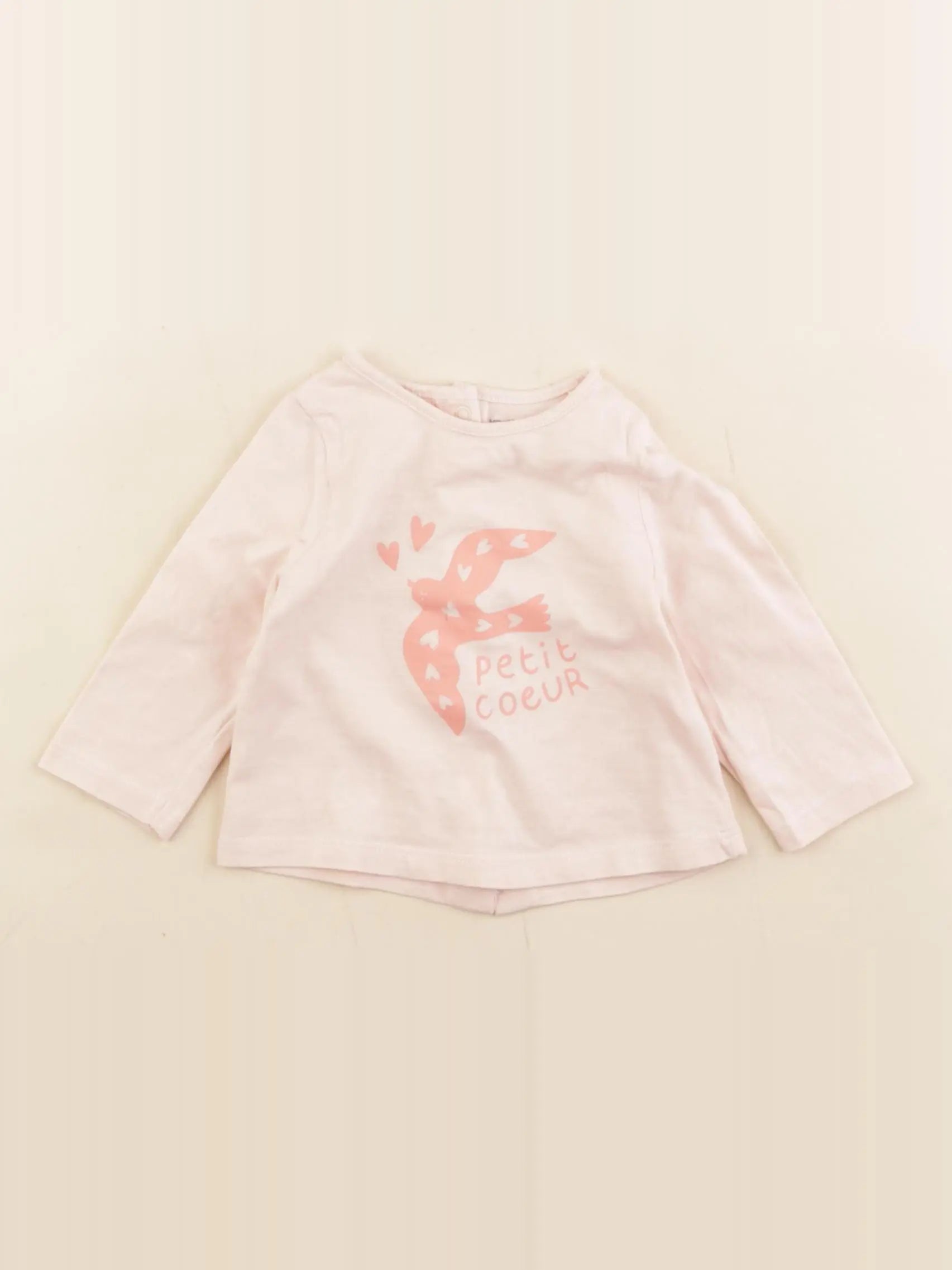Vertbaudet - tee-shirt rose - 3 mois