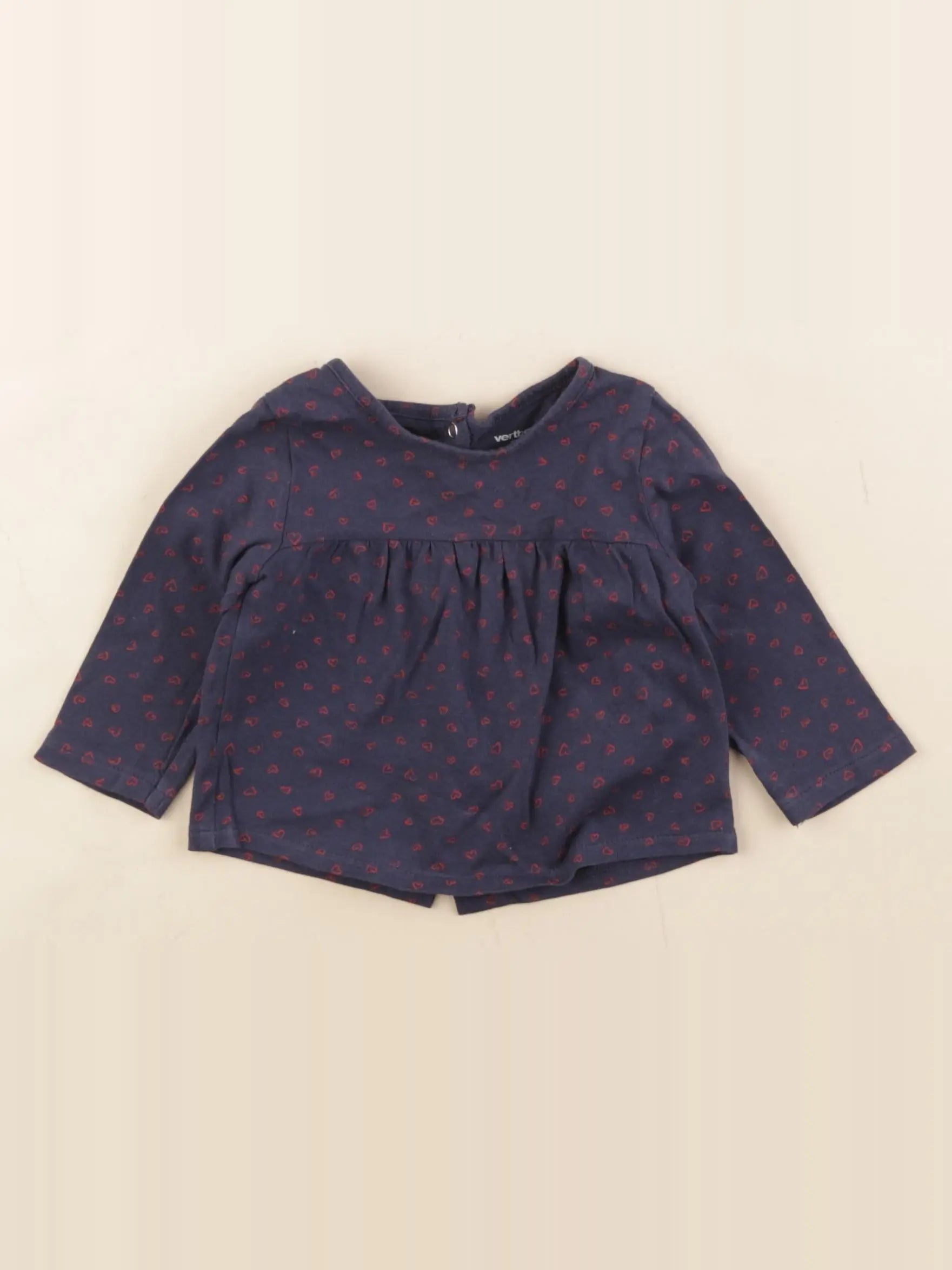 Vertbaudet - tee-shirt bleu - 3 mois