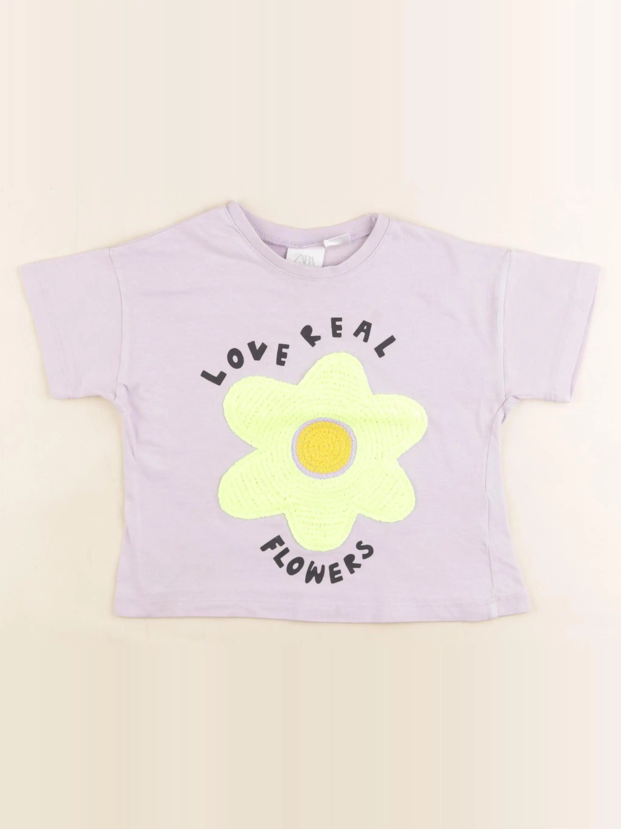 Zara - tee-shirt violet - 18/24 mois