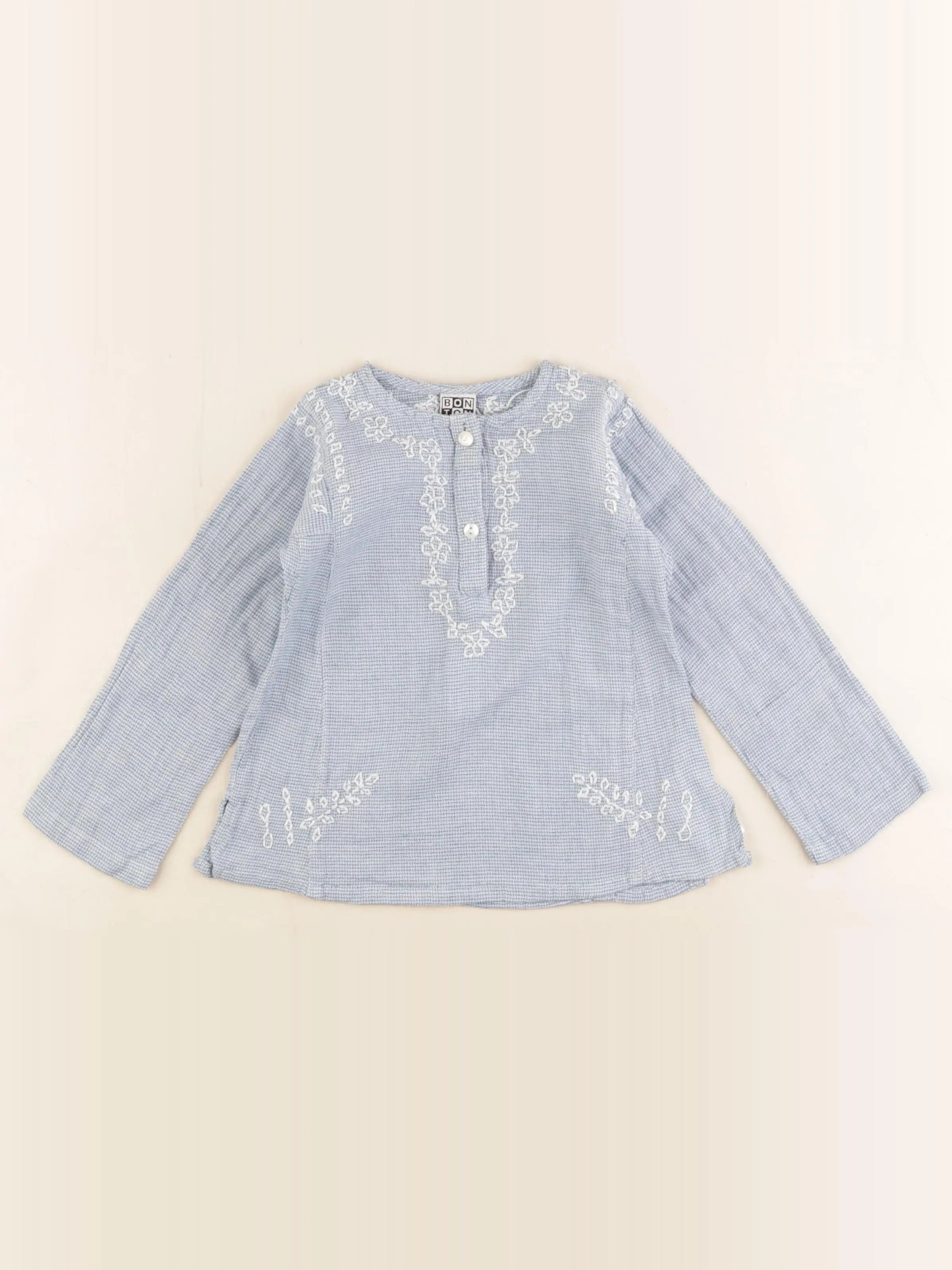Bonton - blouse bleu - 3 ans