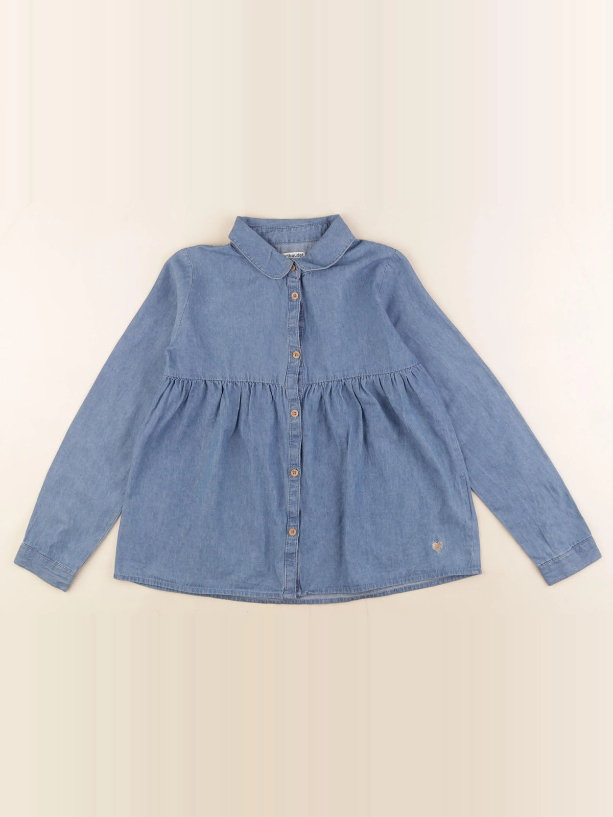 Vertbaudet - blouse bleu, or - 10 ans