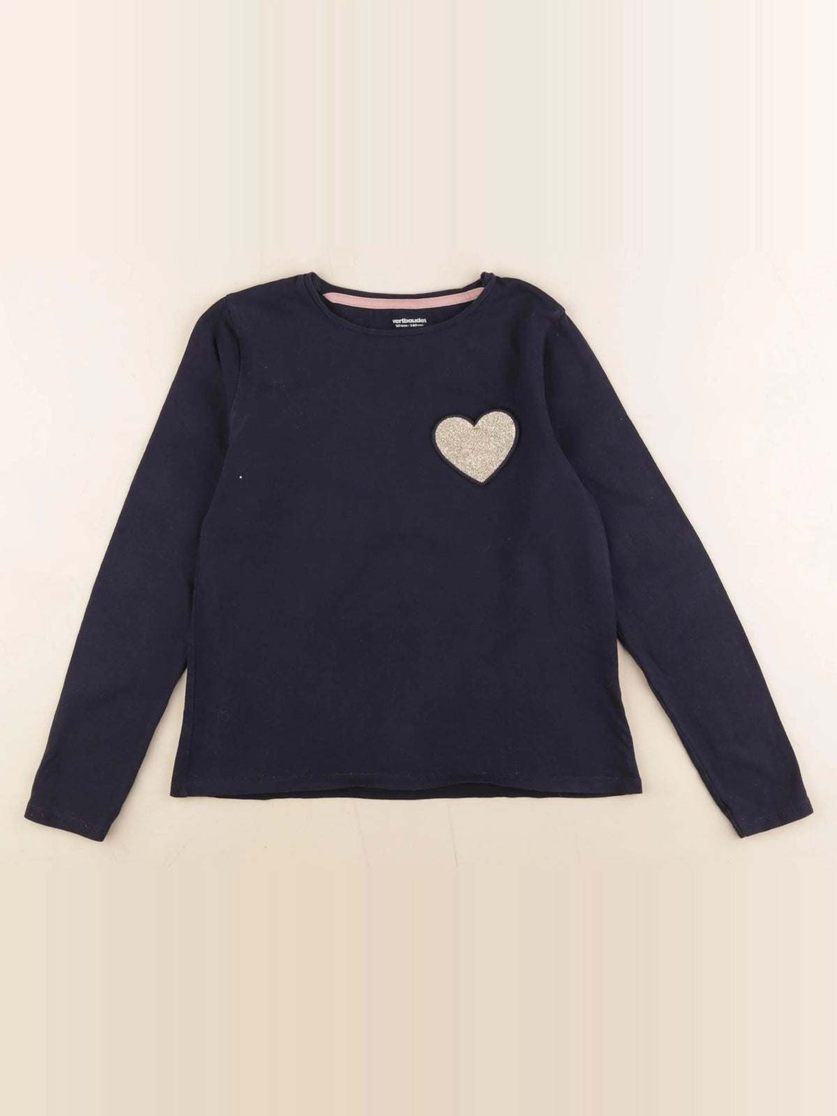 Vertbaudet - tee-shirt bleu, or - 10 ans
