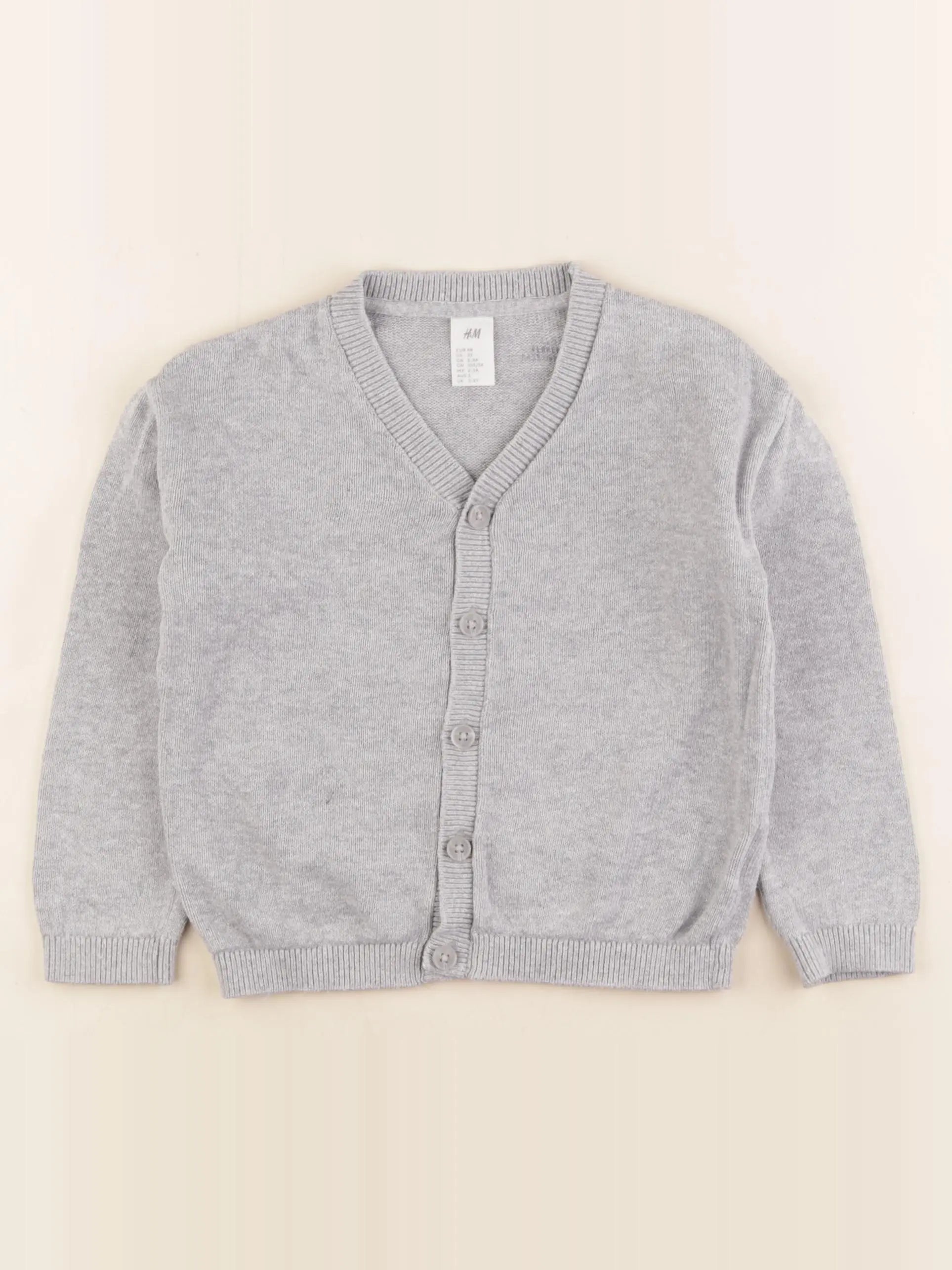 H&M - gilet gris - 2/3 ans