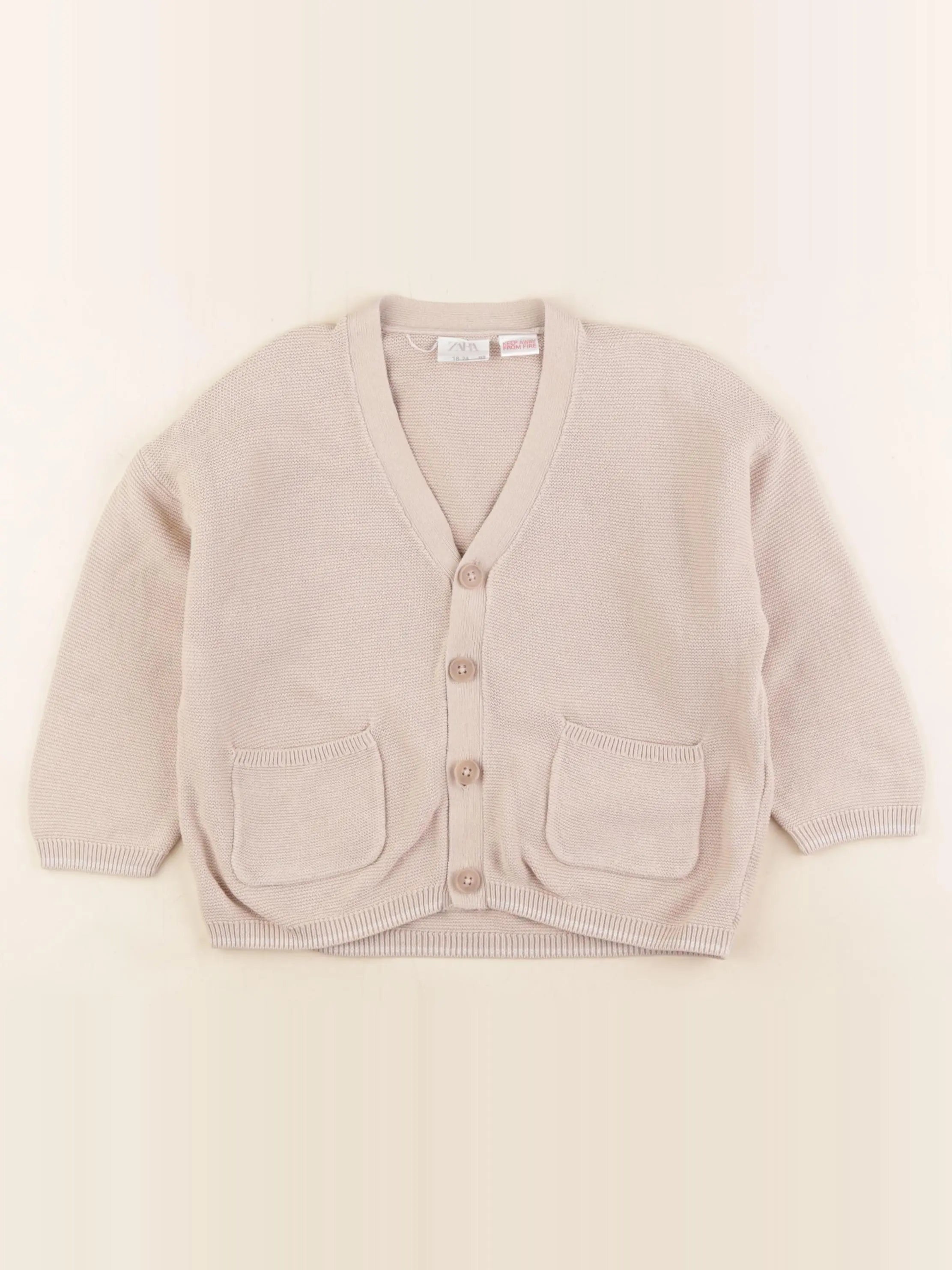 Zara - gilet marron - 18/24 mois