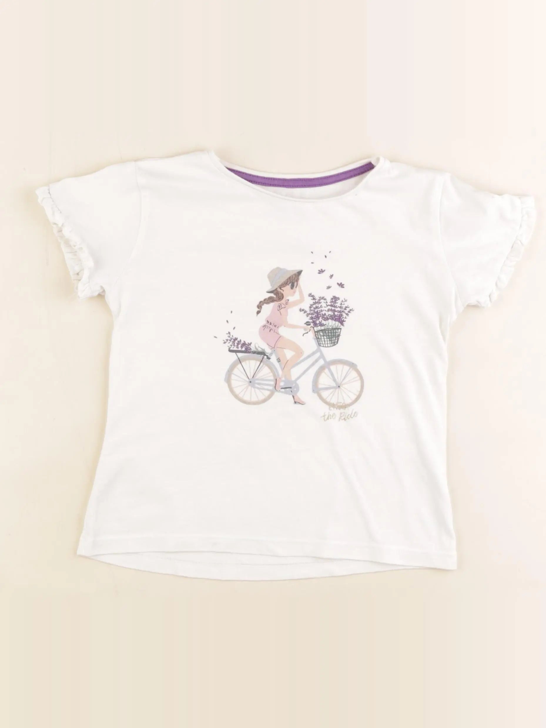 Vertbaudet - tee-shirt blanc - 4 ans